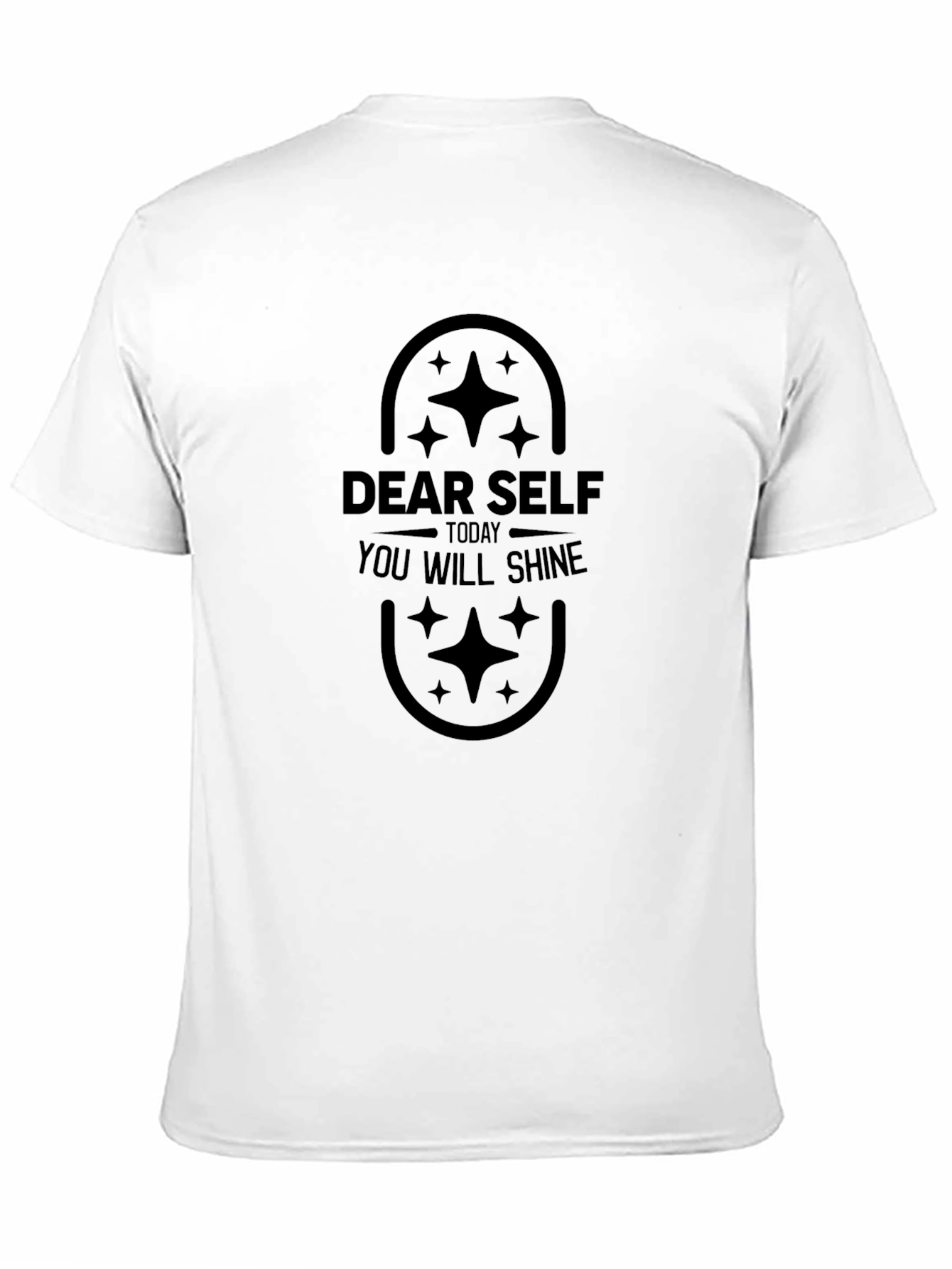 Black Dear Self Shine Graphic Tee - Black Unisex T-Shirt view 11