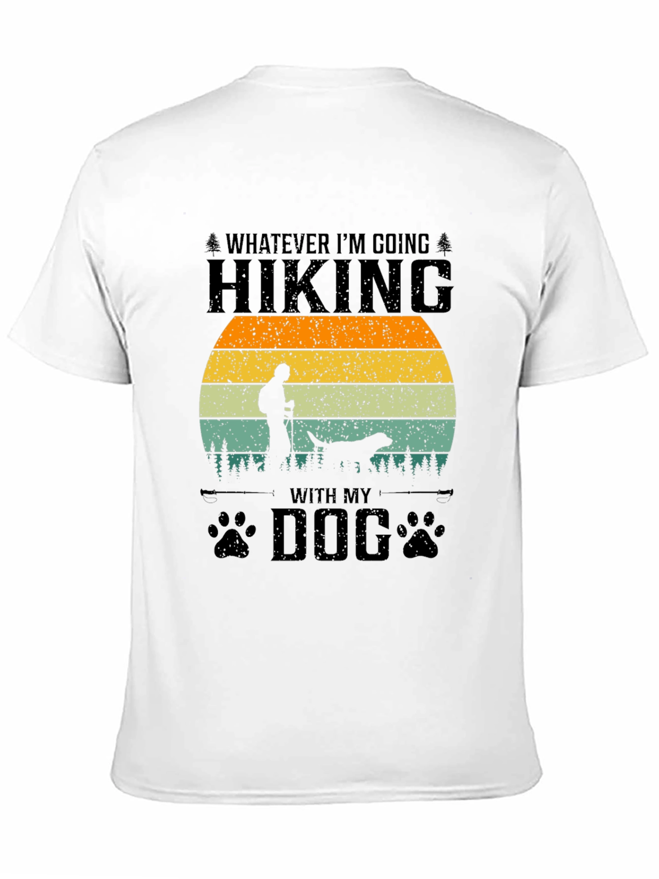Black Hiking With My Dog Graphic Tee view 11
