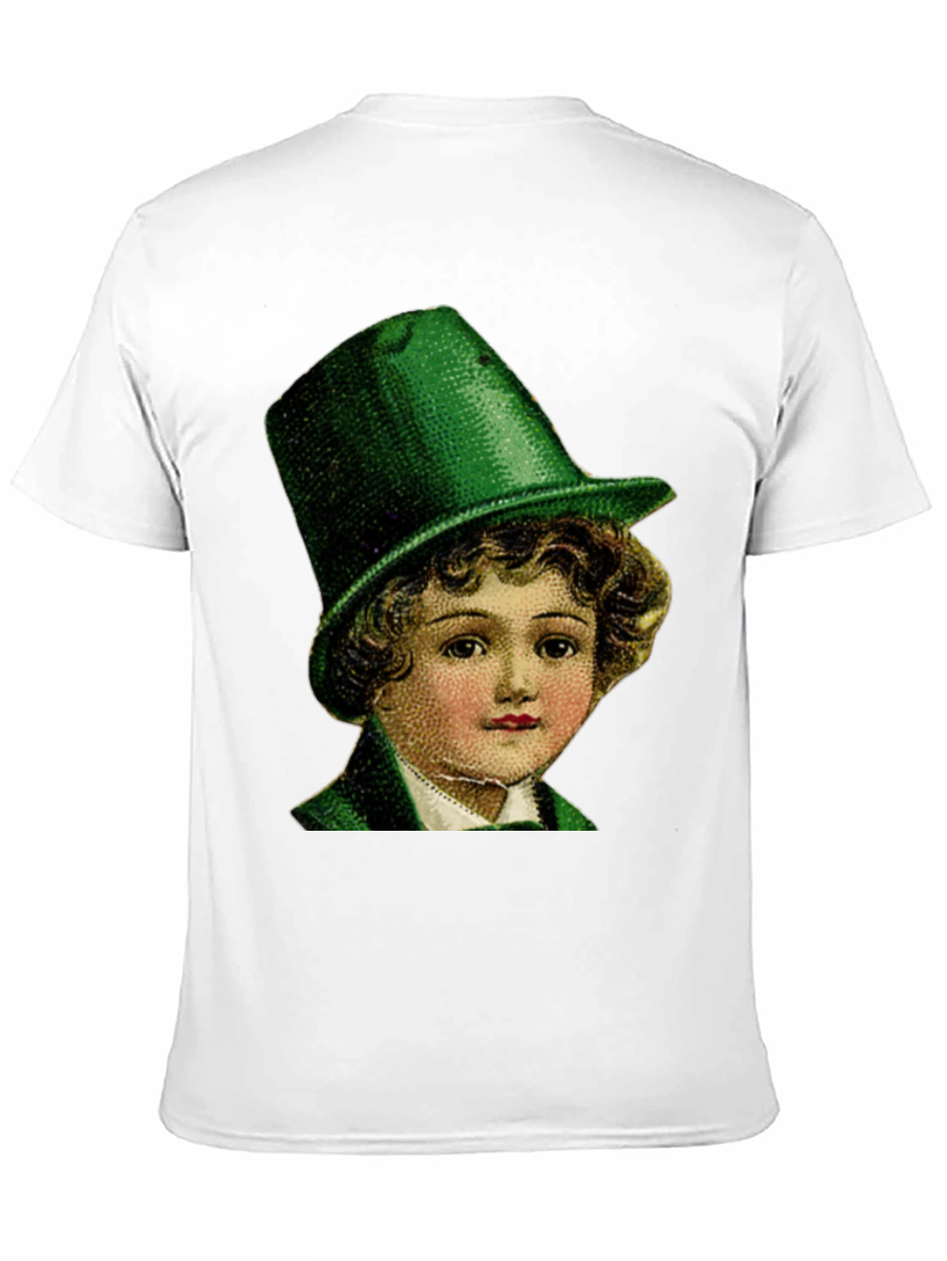 Black St. Patrick's Day Boy in Green Hat T-Shirt view 11