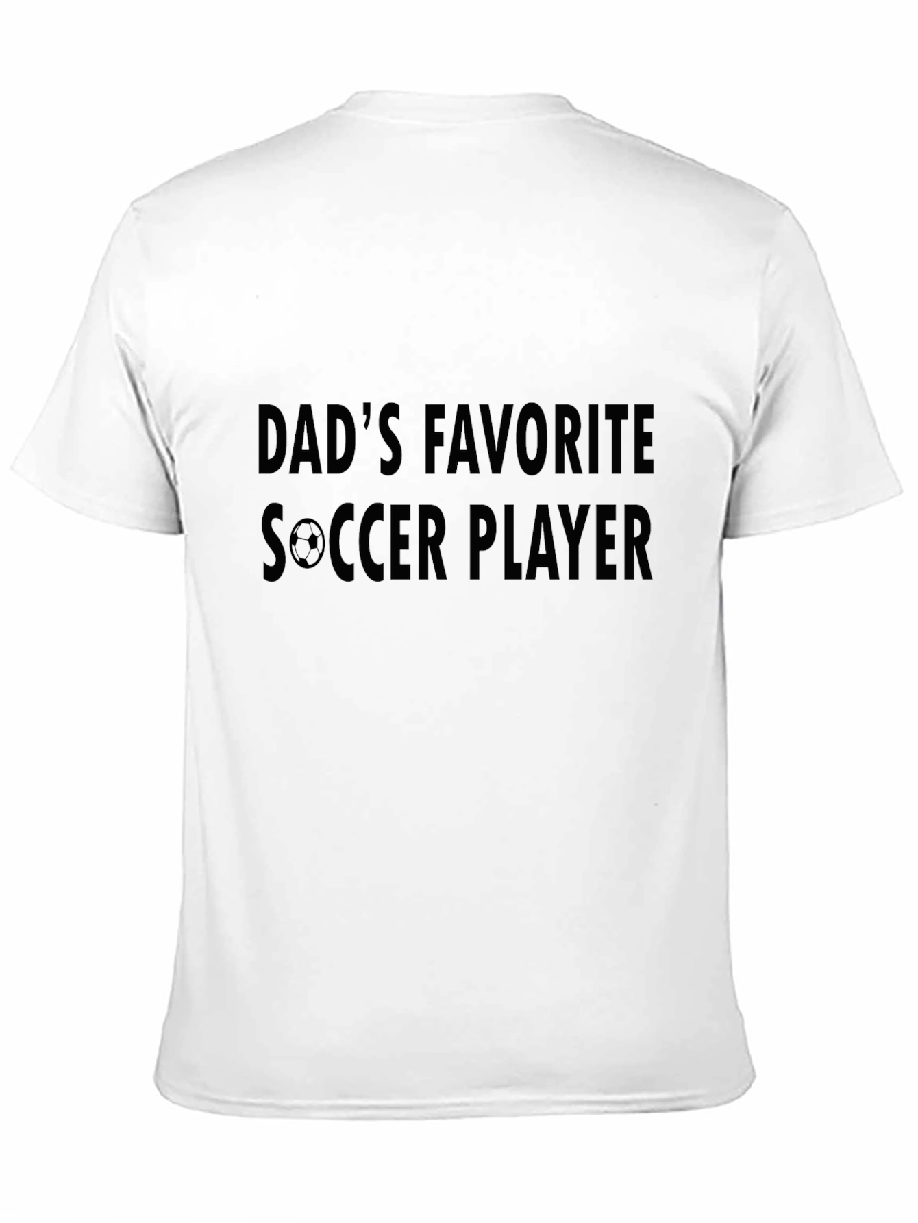 Black Dad's Favorite Soccer Player Black T-Shirt view 11