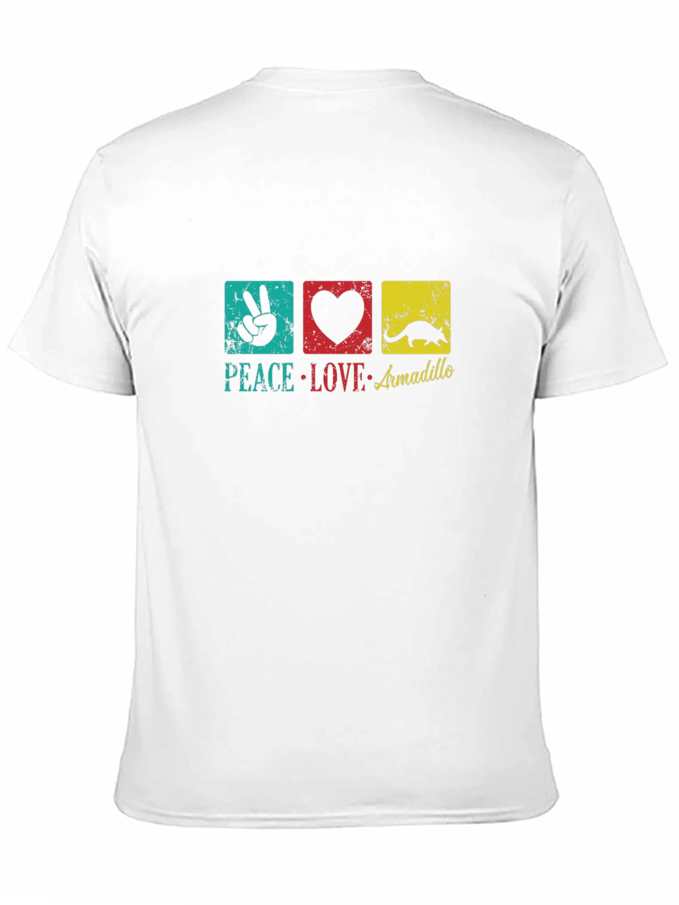 Black Peace Love Armadillo Graphic T-Shirt view 11