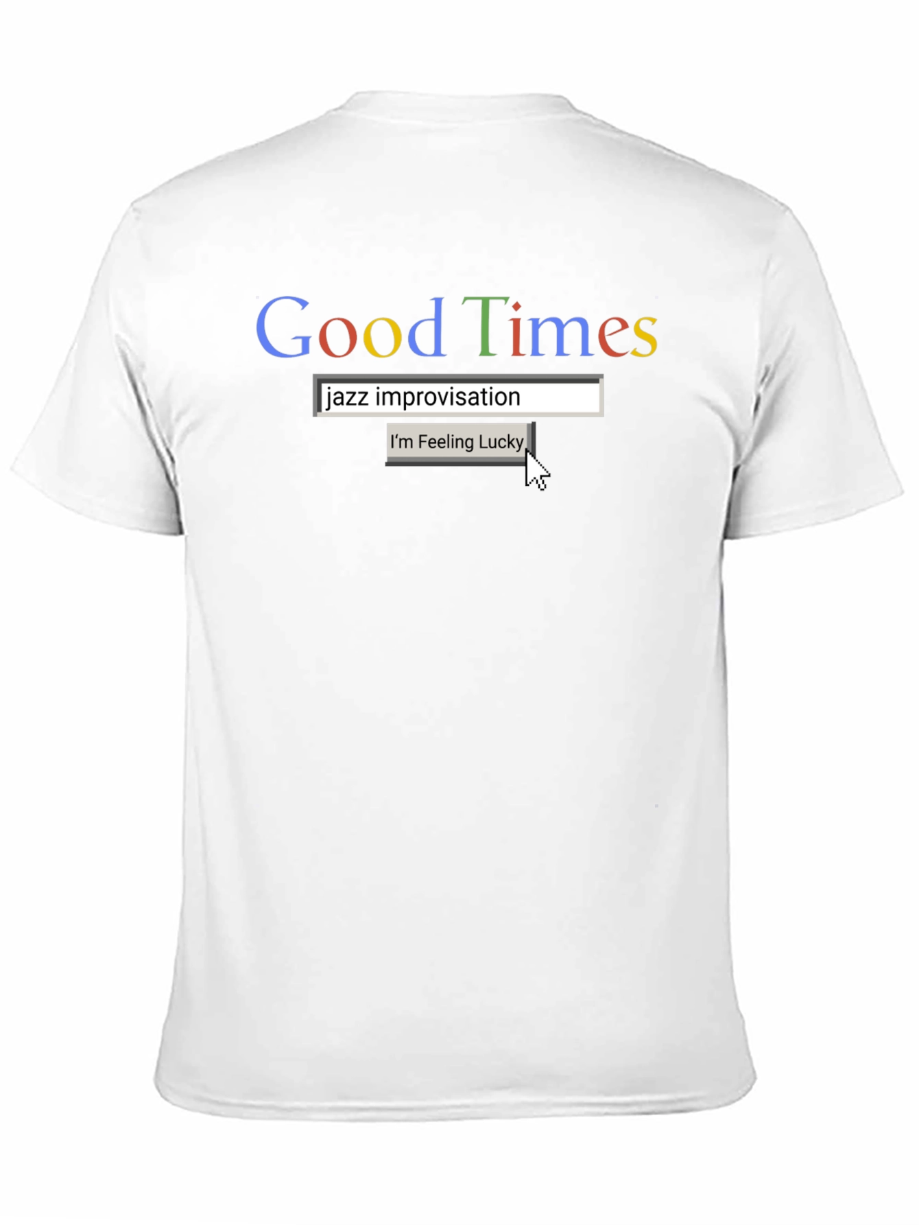 Black Good Times Jazz Improv Google Style Black T-Shirt view 11