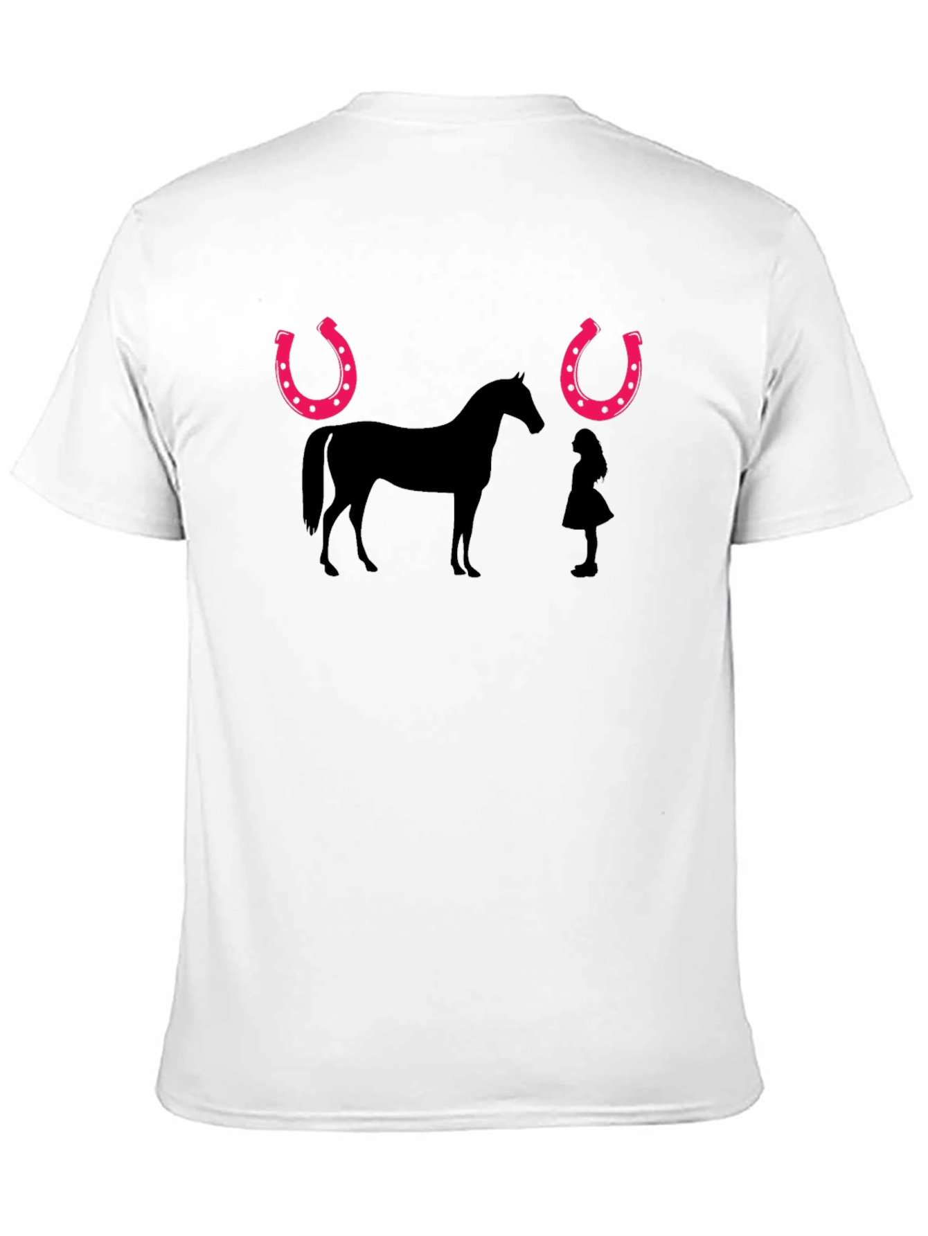 Black Horse and Girl Graphic Tee view 11
