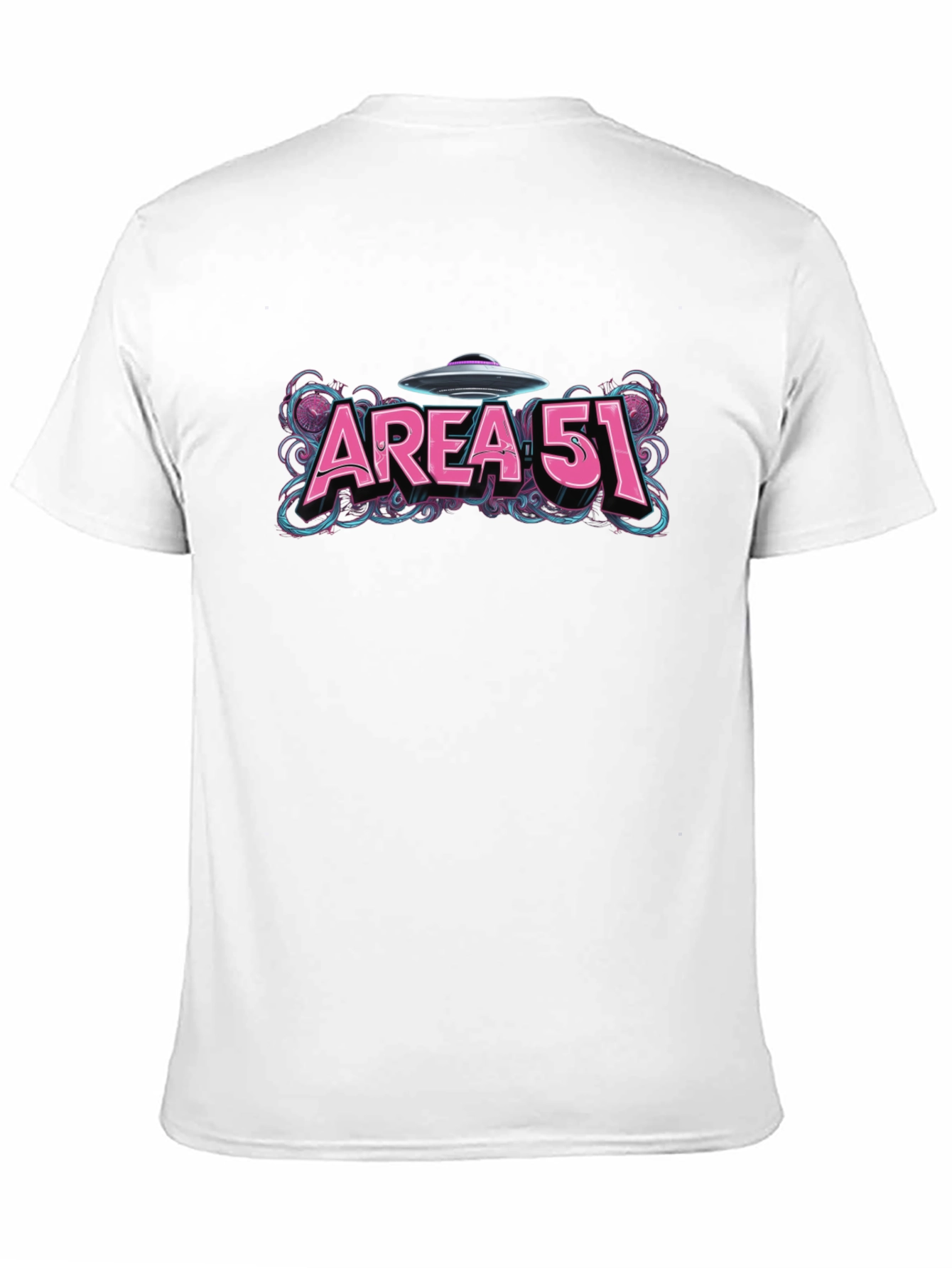 Black Area 51 UFO Graphic Tee view 11