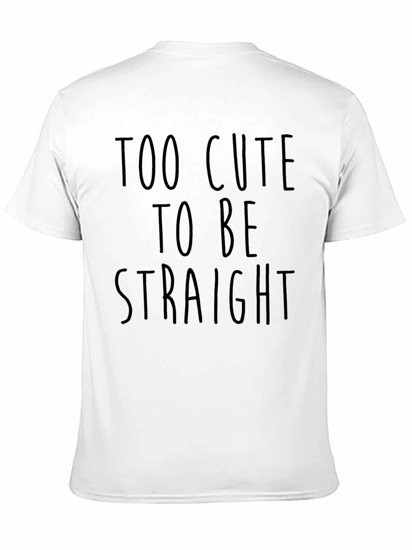 Black Too Cute to be Straight Graphic Tee - Black view 11