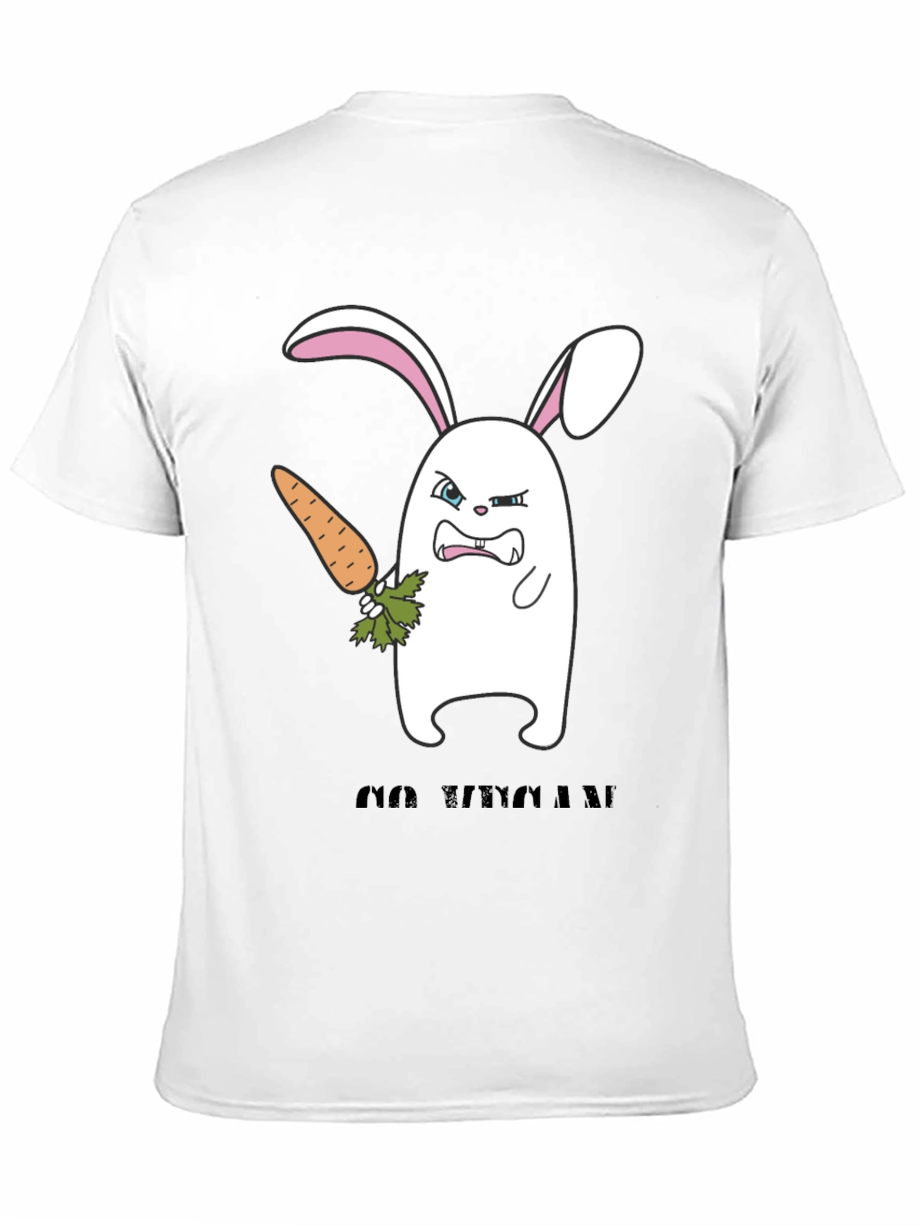 Black Angry Bunny Graphic T-Shirt -  Cute and Edgy Design view 11