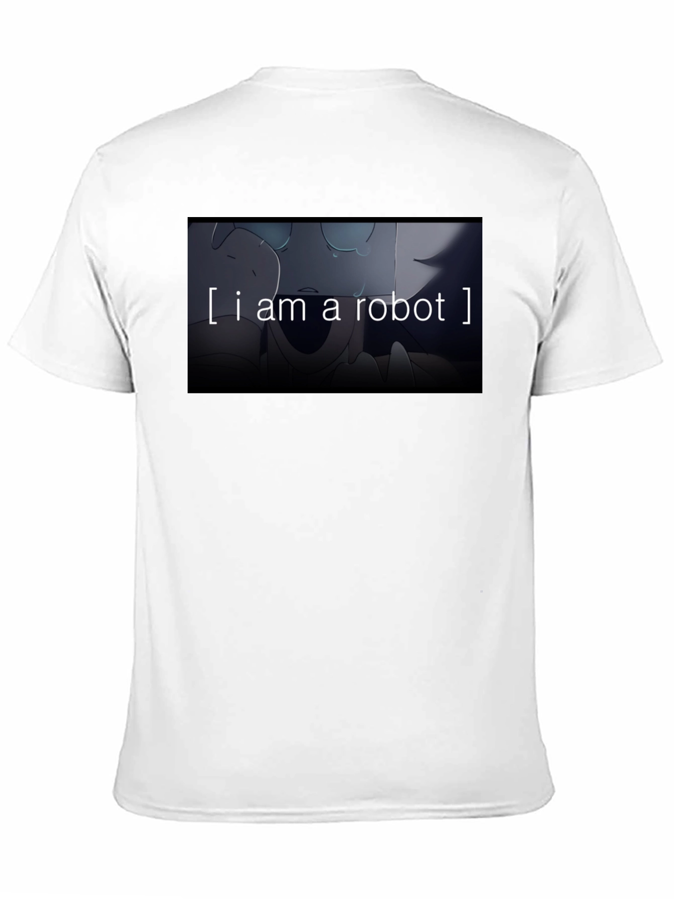 Black I am a Robot T-Shirt - Black Crew Neck Graphic Tee view 11