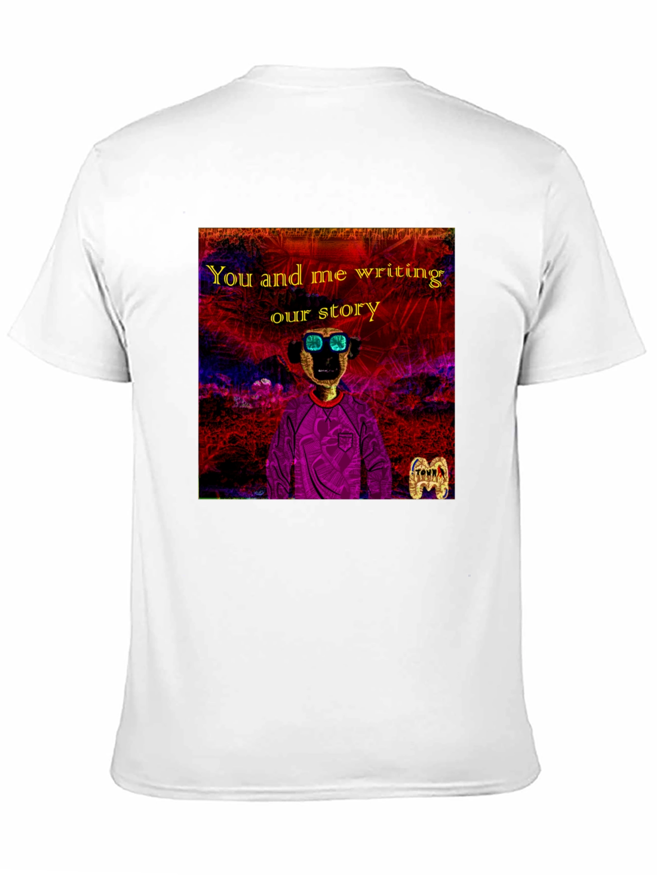 Black Unique Graphic T-Shirt - You and Me Writing Our Story view 11