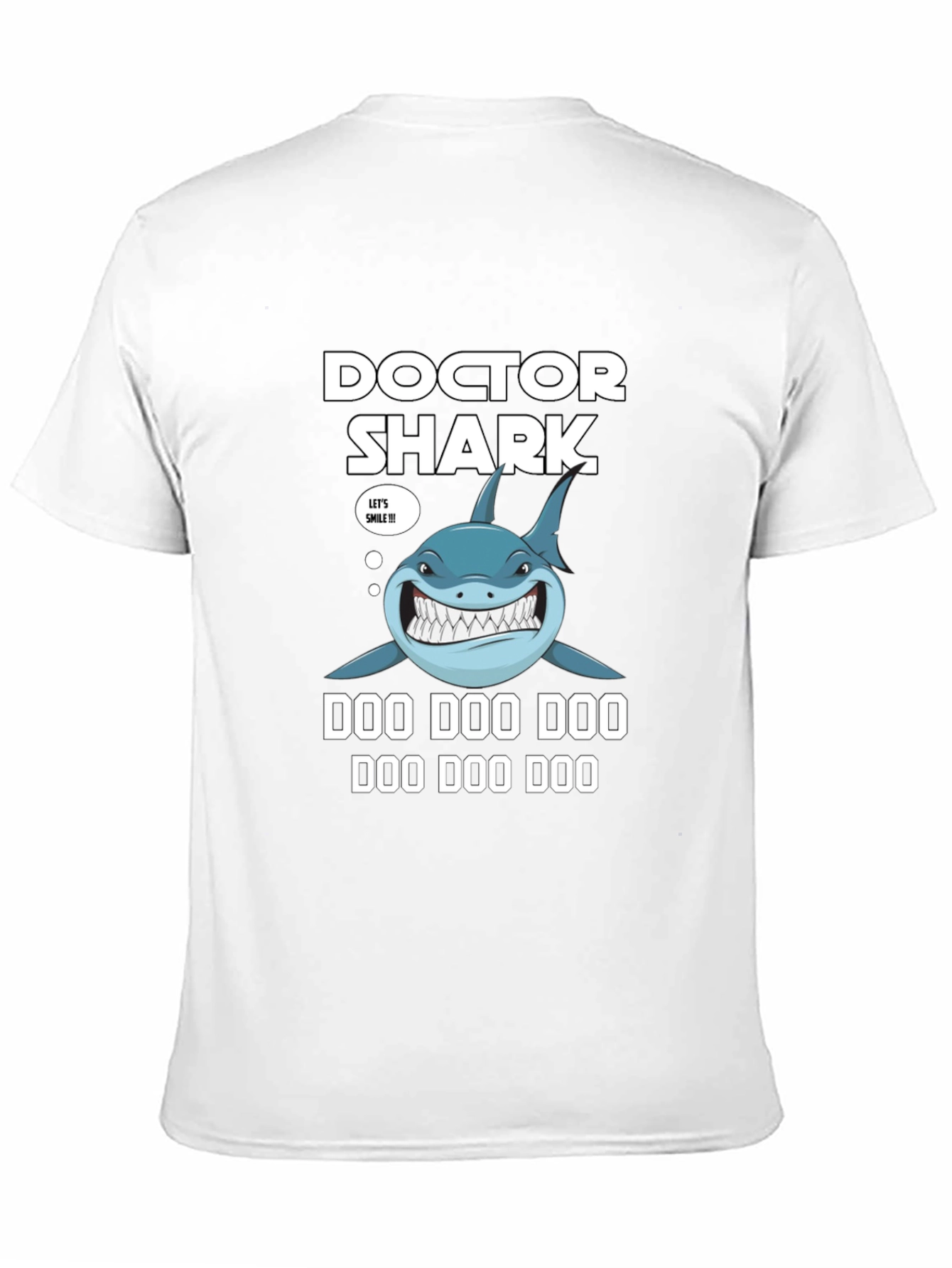 Black Doctor Shark T-Shirt - Doo Doo Doo Funny Tee view 11
