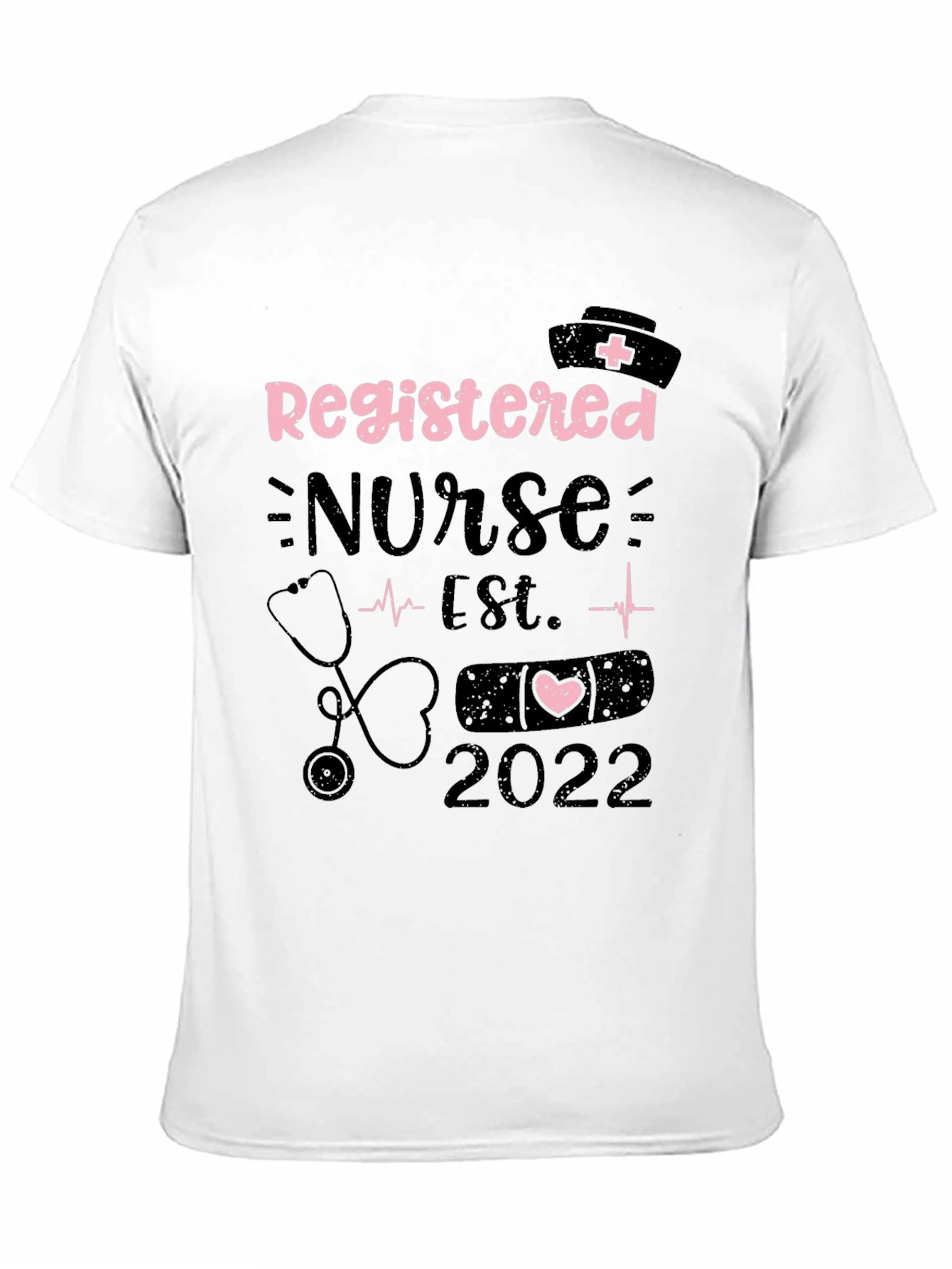 Black Registered Nurse Est. 2022 T-Shirt - Medical Professional Tee view 11