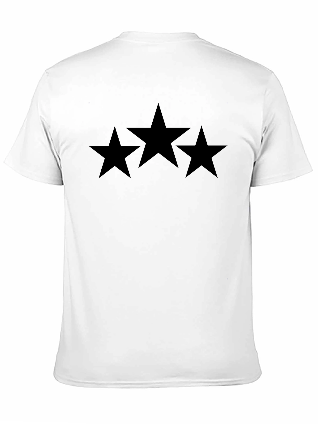 Black Classic Black T-Shirt with Bold Star Design view 11
