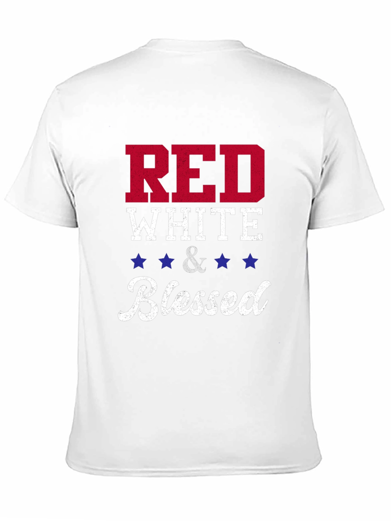 Black Red White & Blessed Patriotic T-Shirt view 11