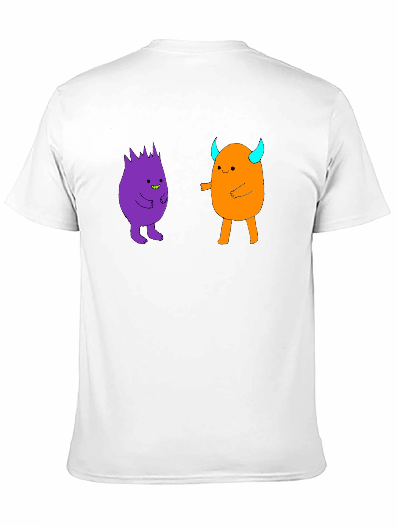 Black Fun Cartoon Monster Graphic Black T-Shirt view 11