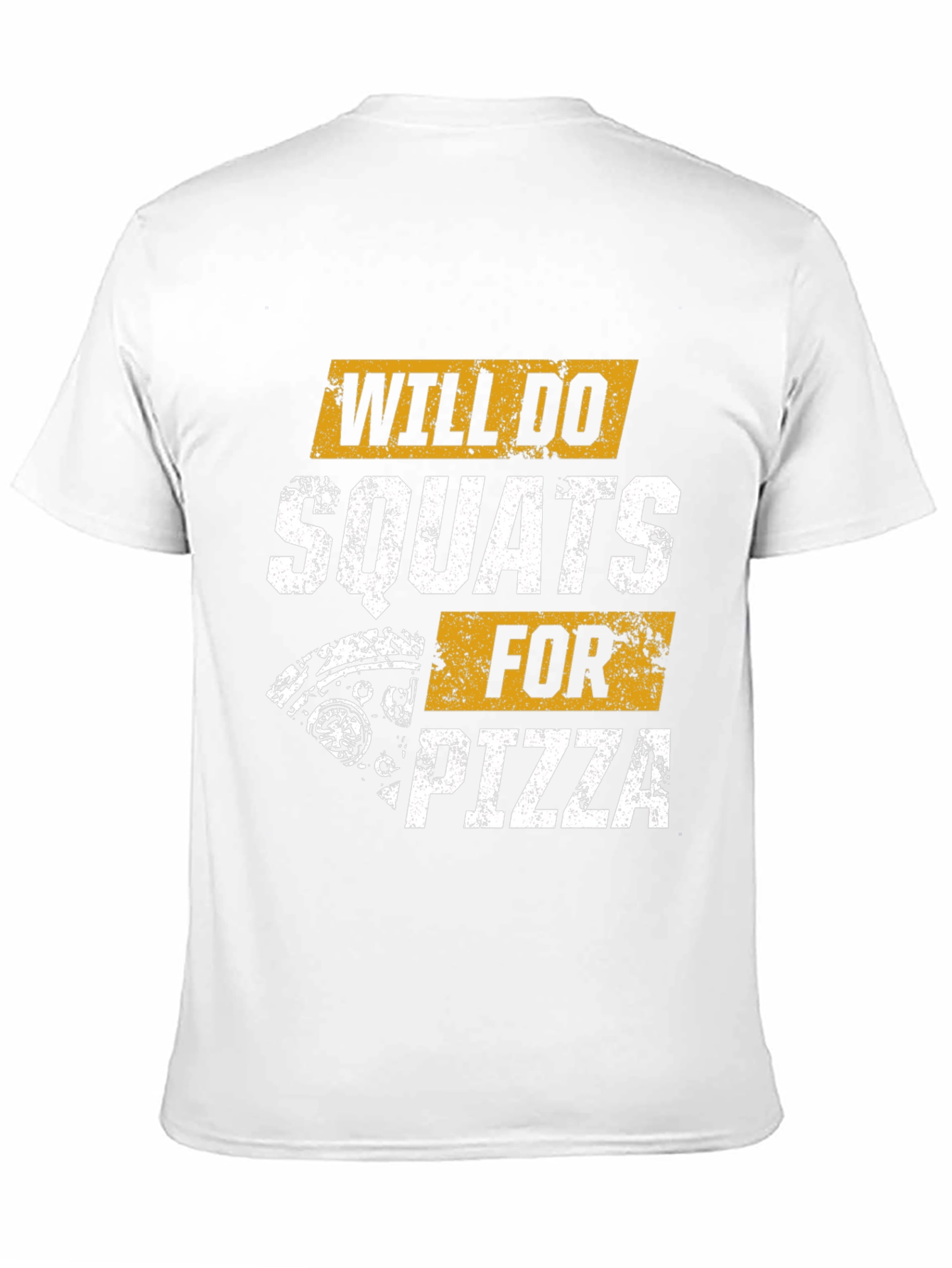 Black Will Do Squats For Pizza T-Shirt view 11