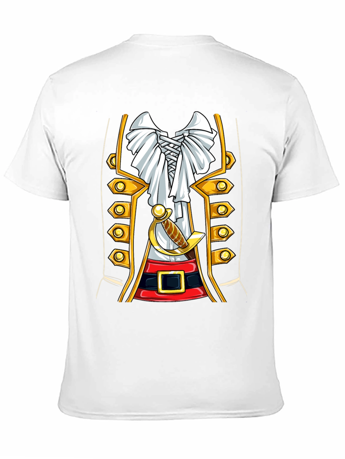 Black Pirate Costume T-Shirt - Party Ready view 11