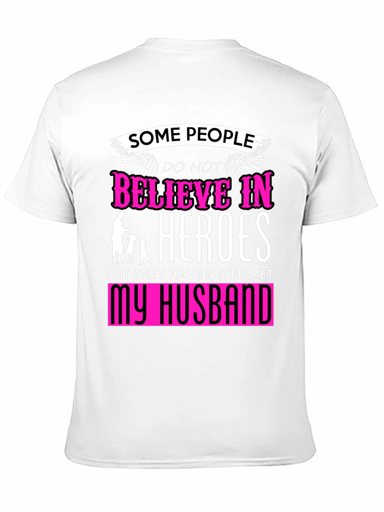 Black My Husband, My Hero T-Shirt view 11