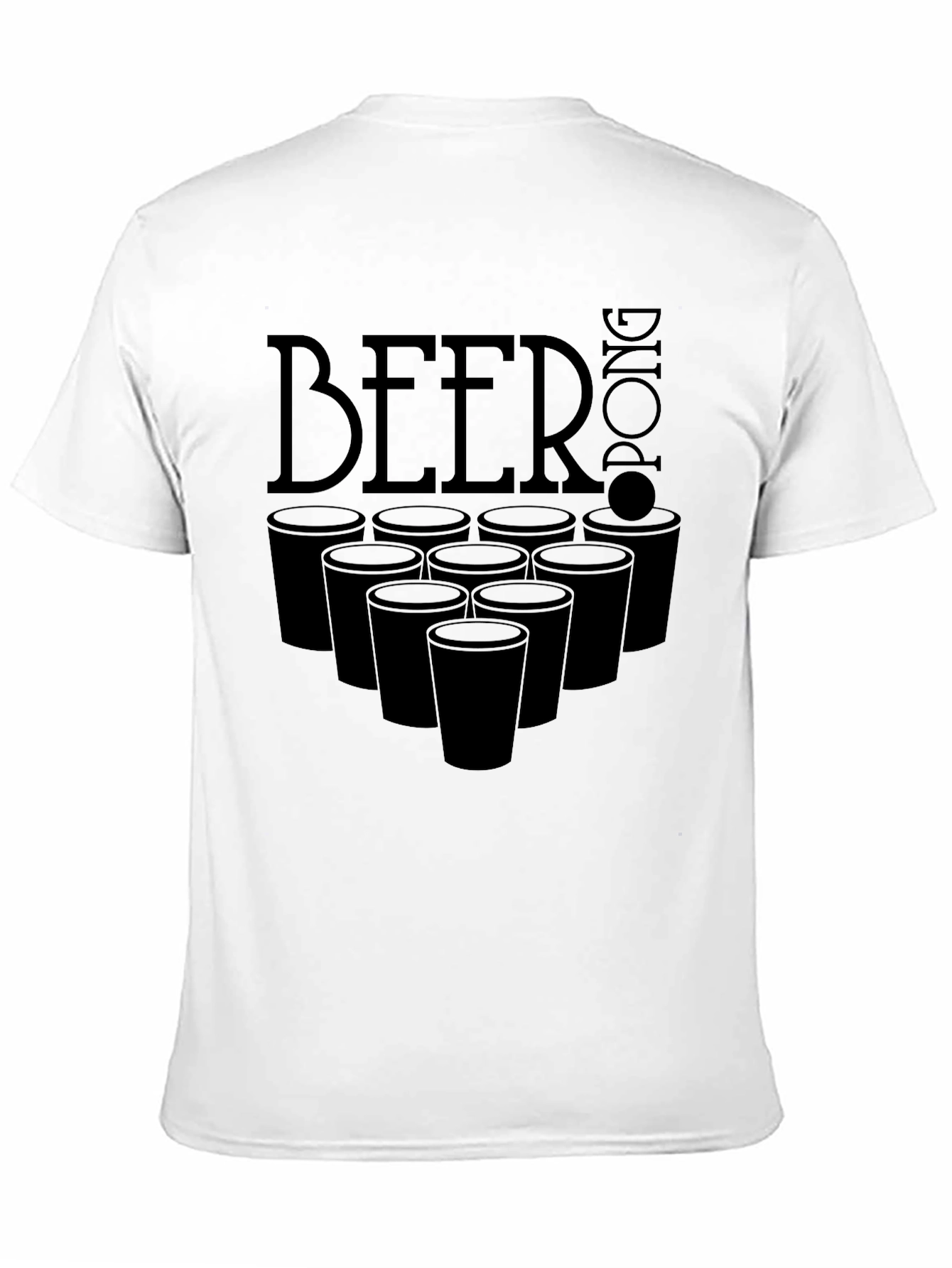 Black Beer Pong Graphic T-Shirt - Black Short Sleeve Tee view 11