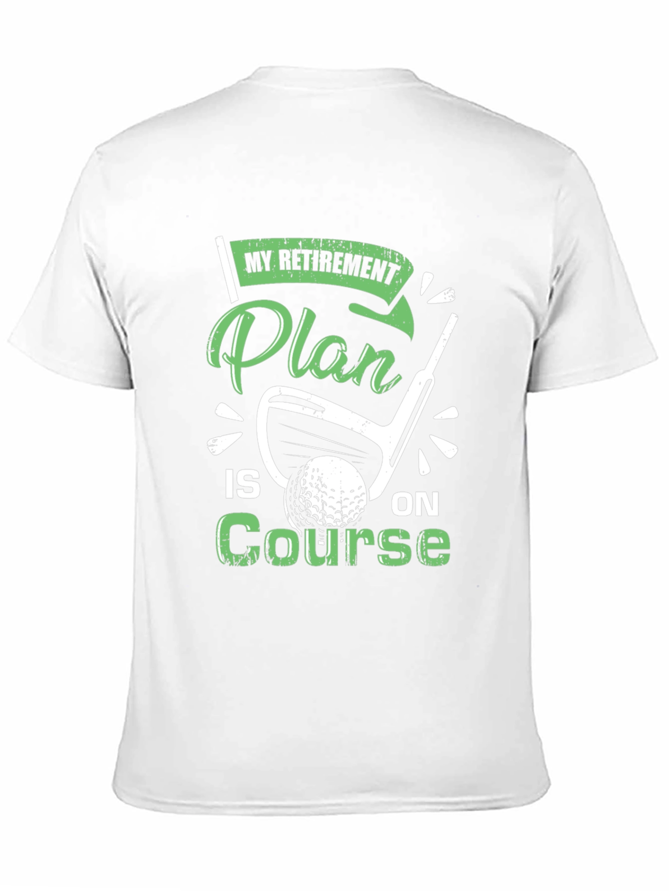 Black Retirement Plan Golf T-Shirt - On Course Tee view 11
