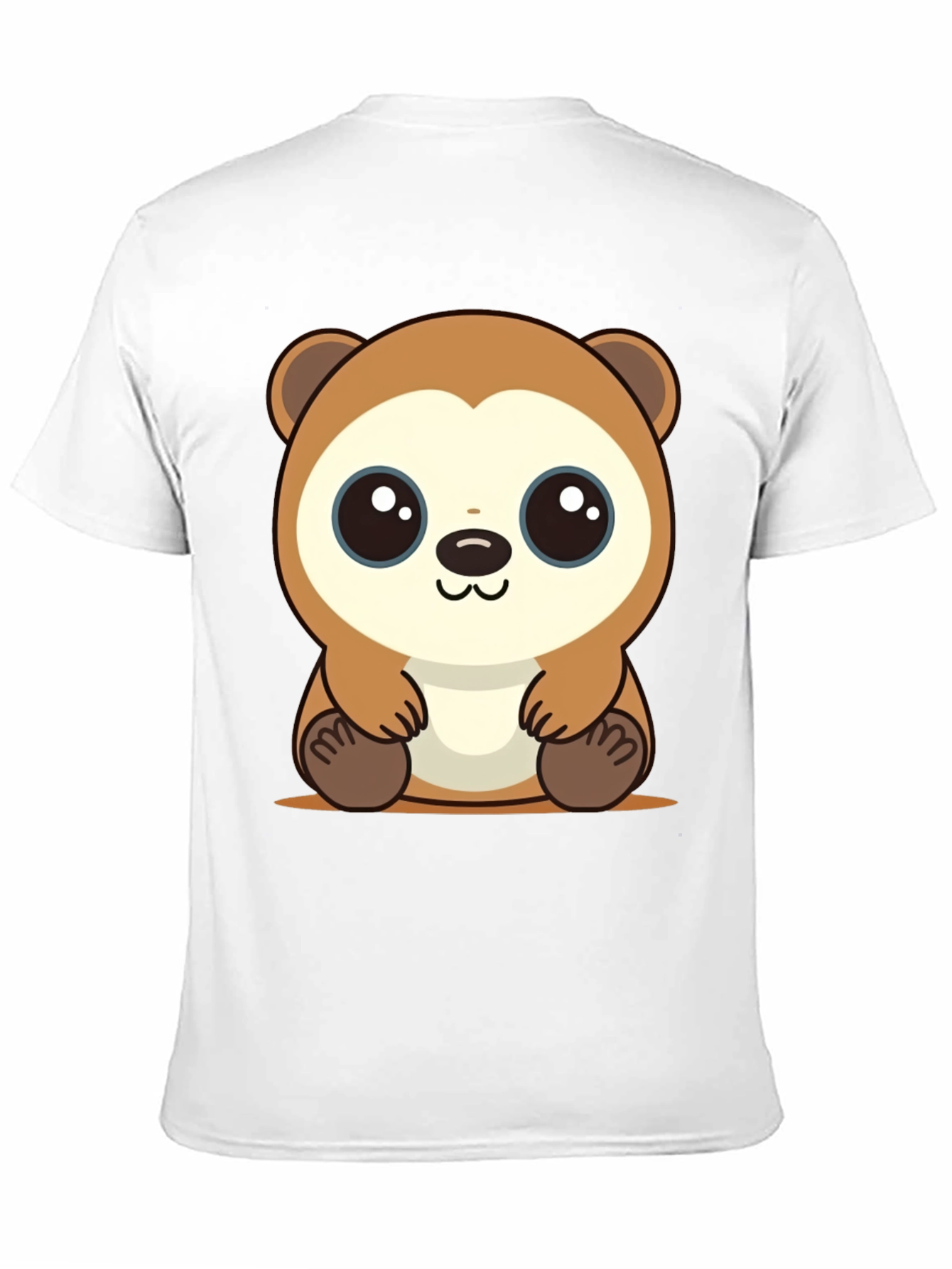 Black Cute Cartoon Otter Black T-Shirt view 11