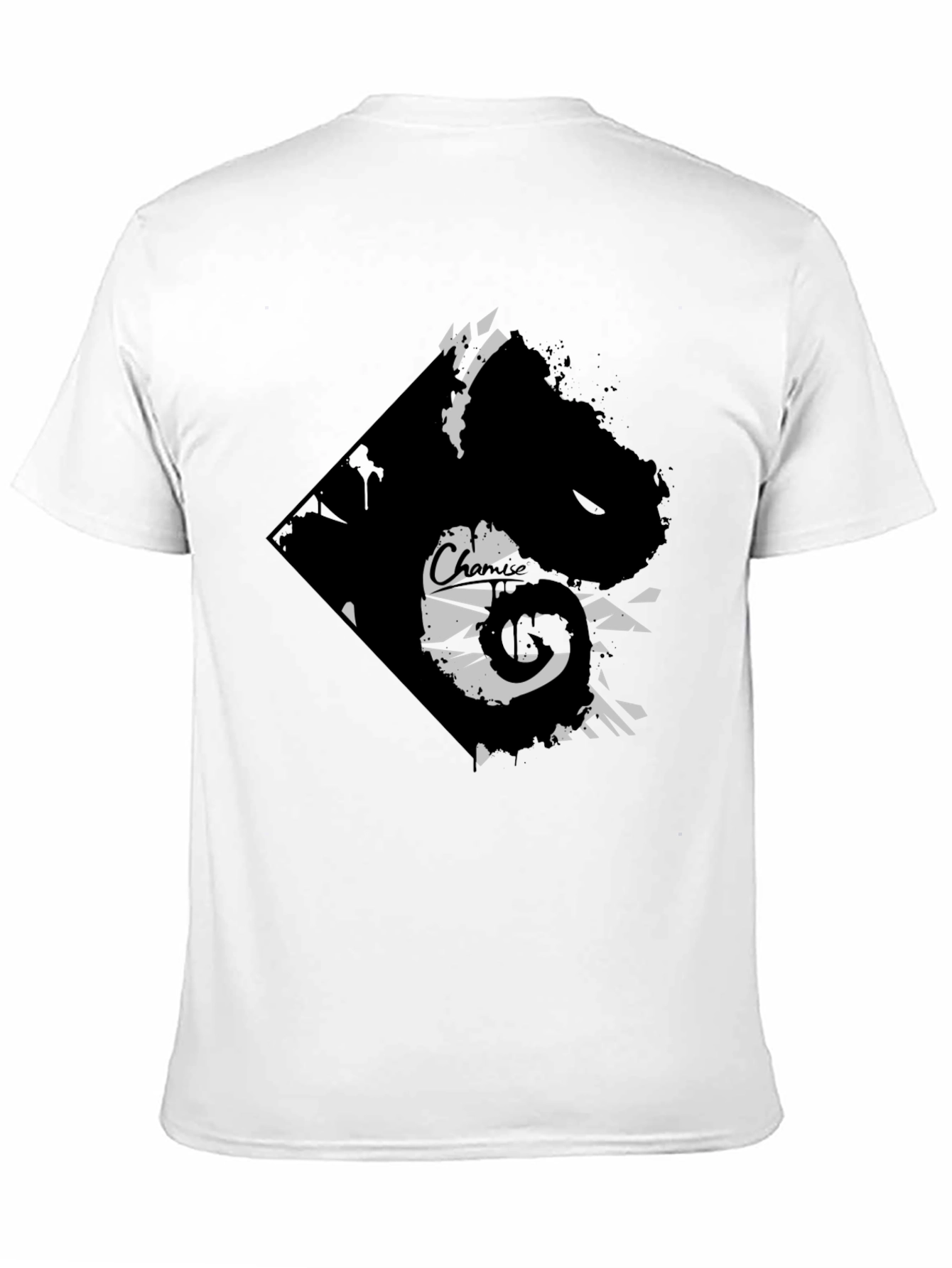 Black Edgy Graphic Tee - Black Cotton Blend view 11