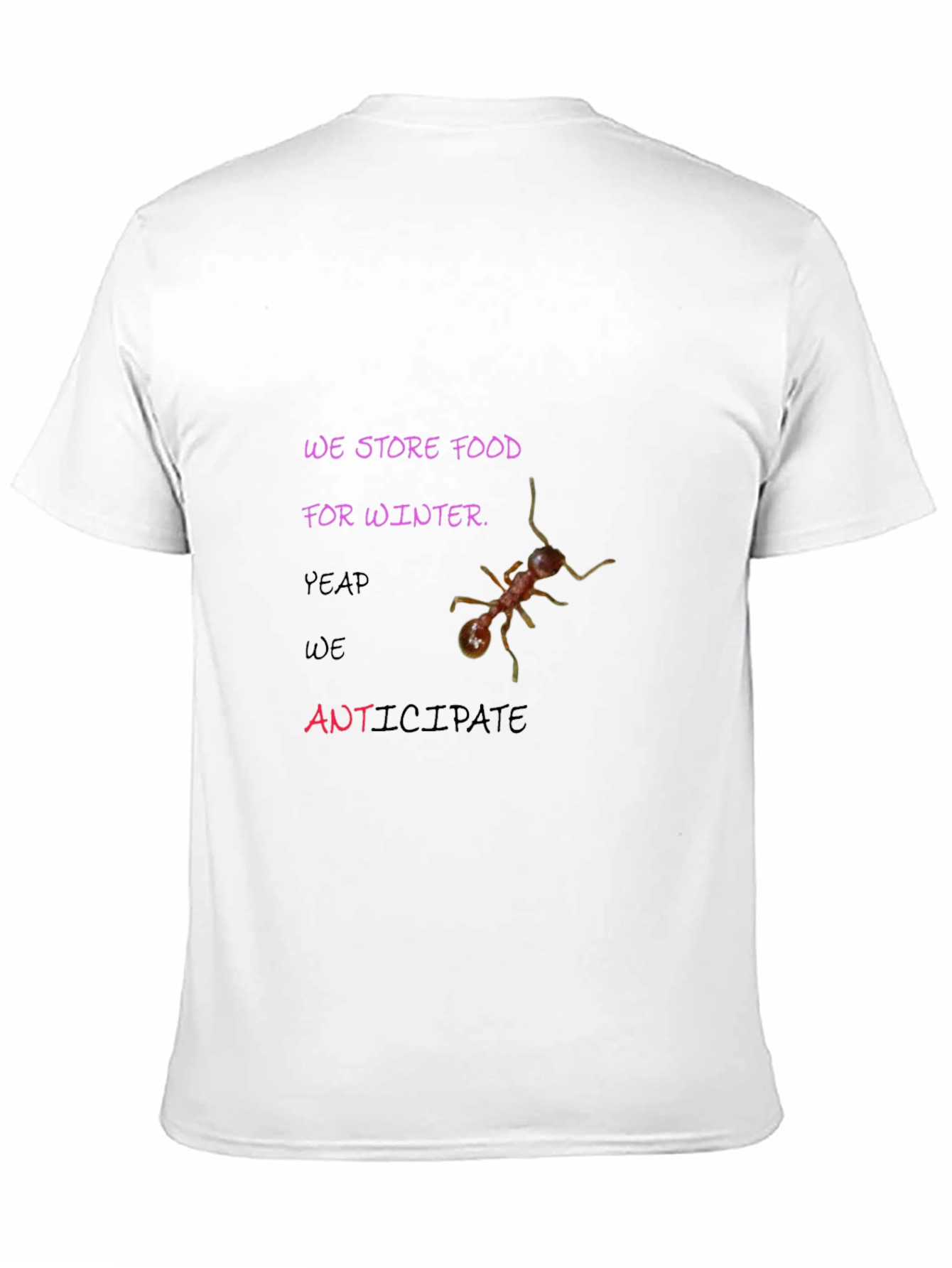 Black We Store Food for Winter Graphic Tee view 11