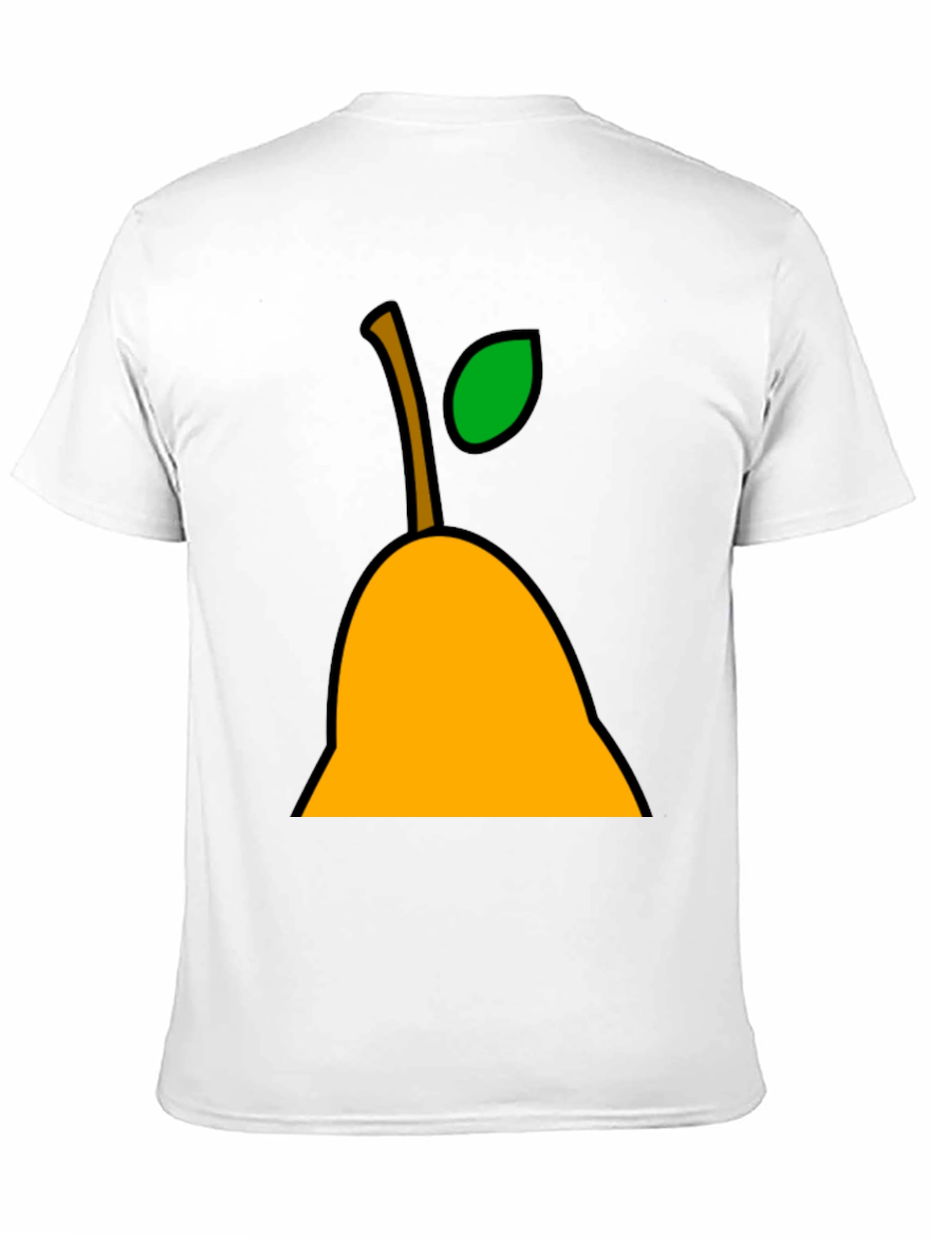 Black Pear Graphic Tee - Black Cotton Casual T-Shirt view 11