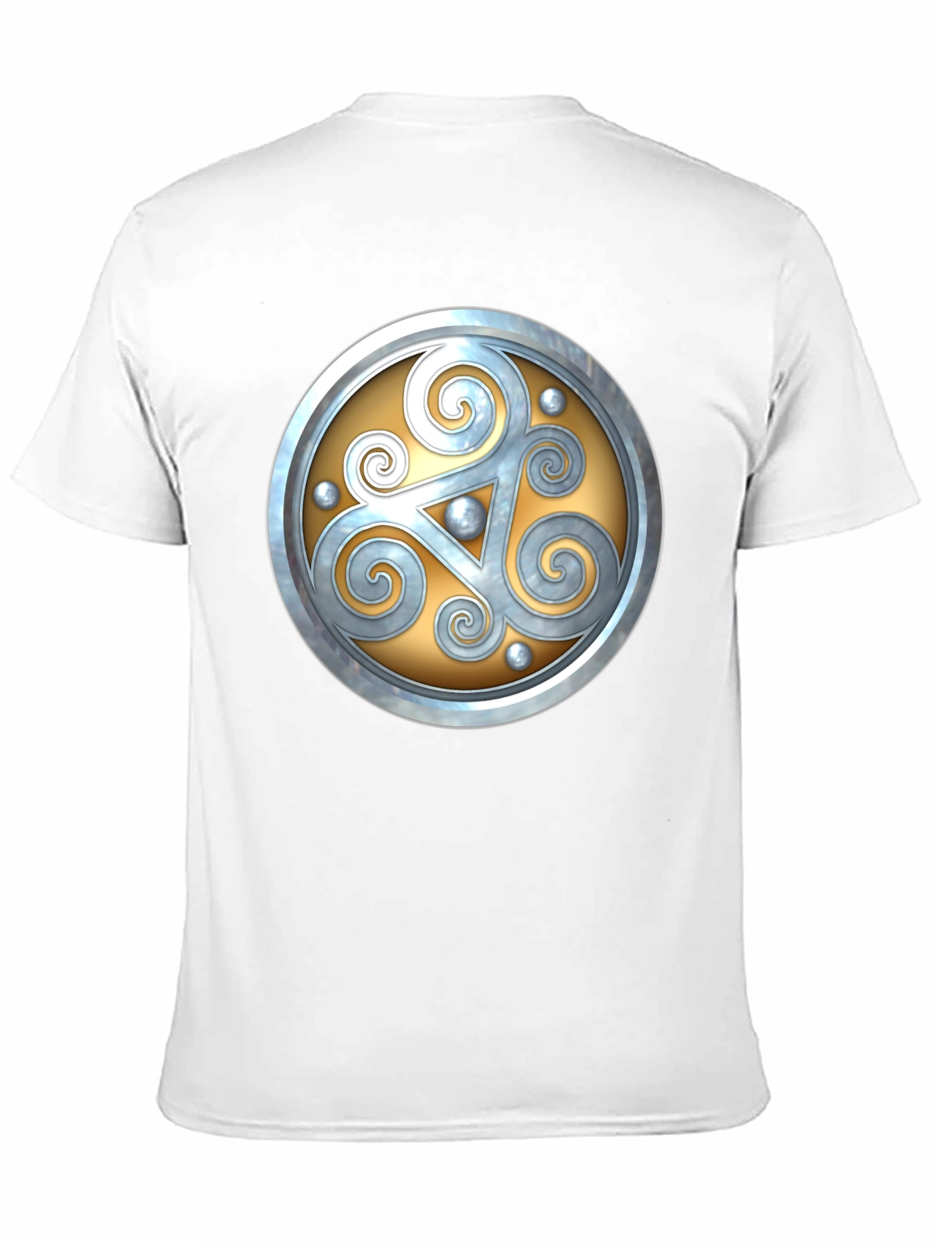 Black Celtic Shield Graphic Tee - Stylish Black Cotton T-Shirt view 11