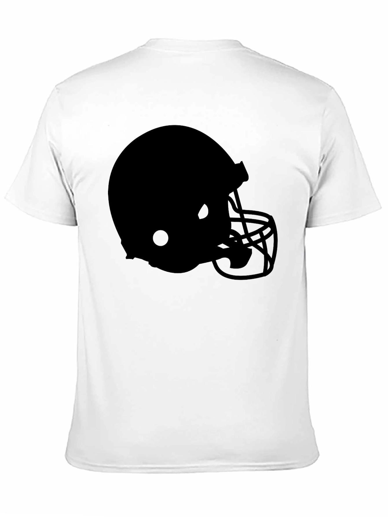 Black Black Football Helmet Graphic Tee - Sports Fan Apparel view 11