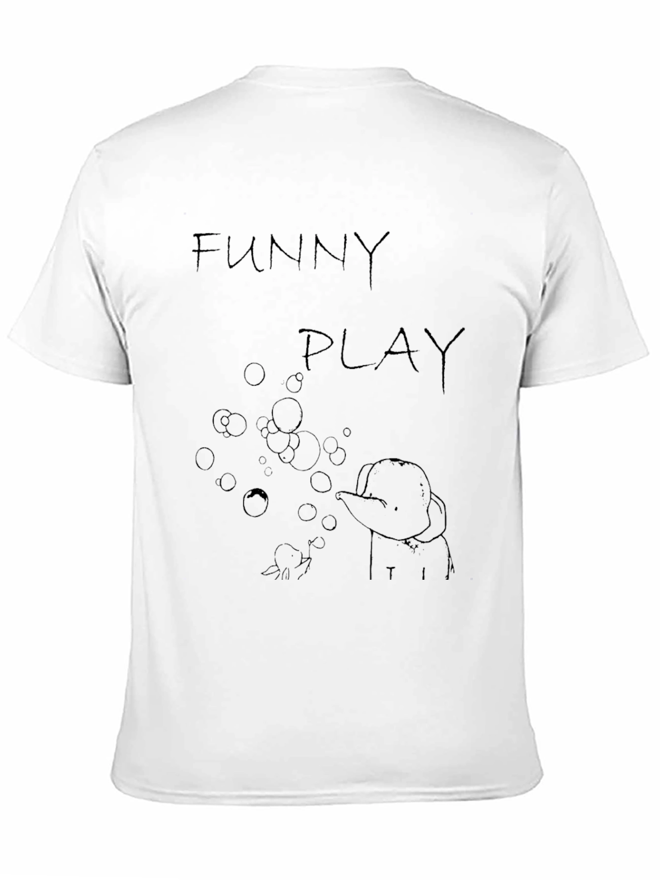 Black Funny Play Graphic T-Shirt - Black Casual Tee view 11