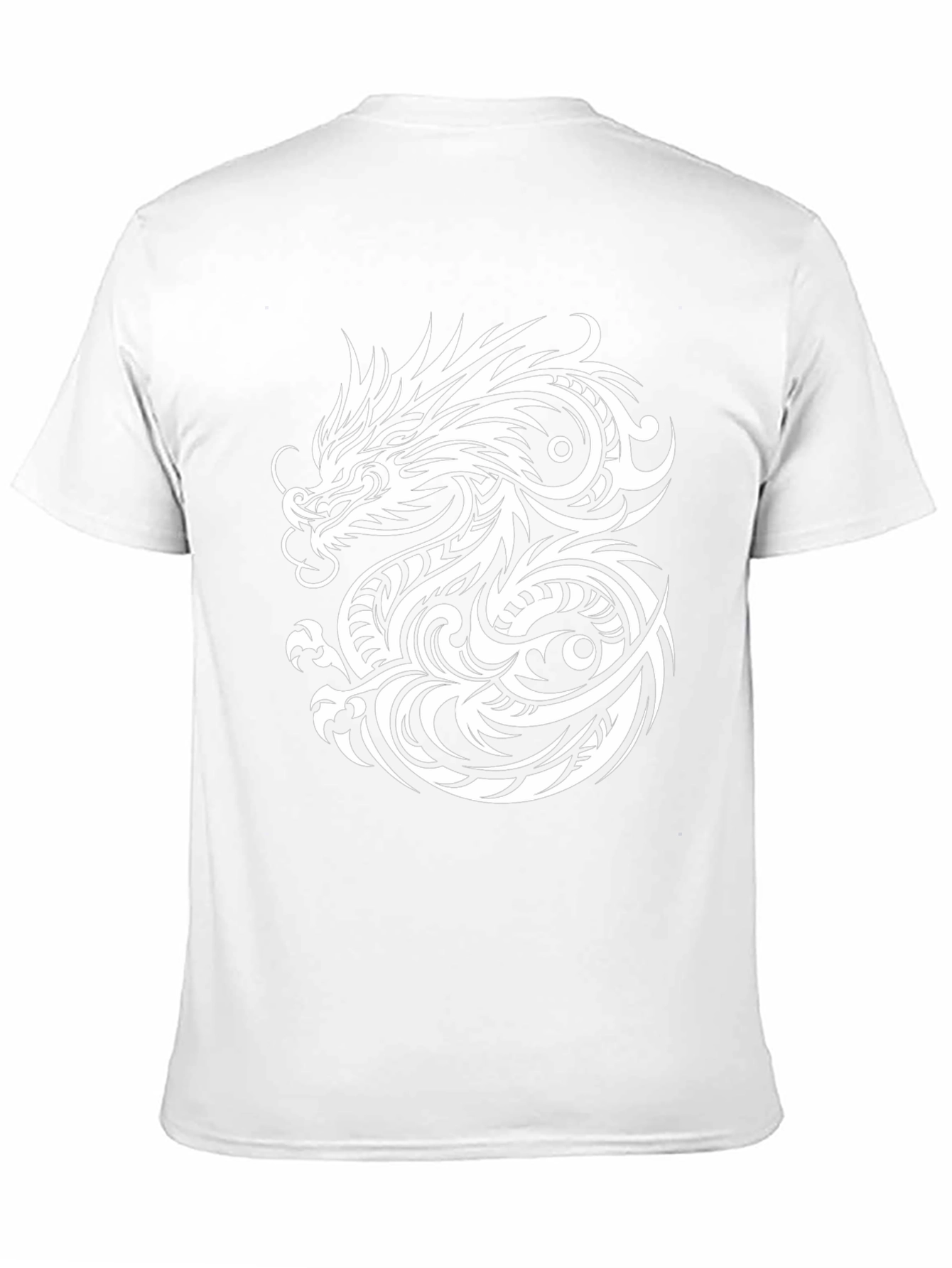 Black Dragon Graphic Print Men's Black T-Shirt view 11