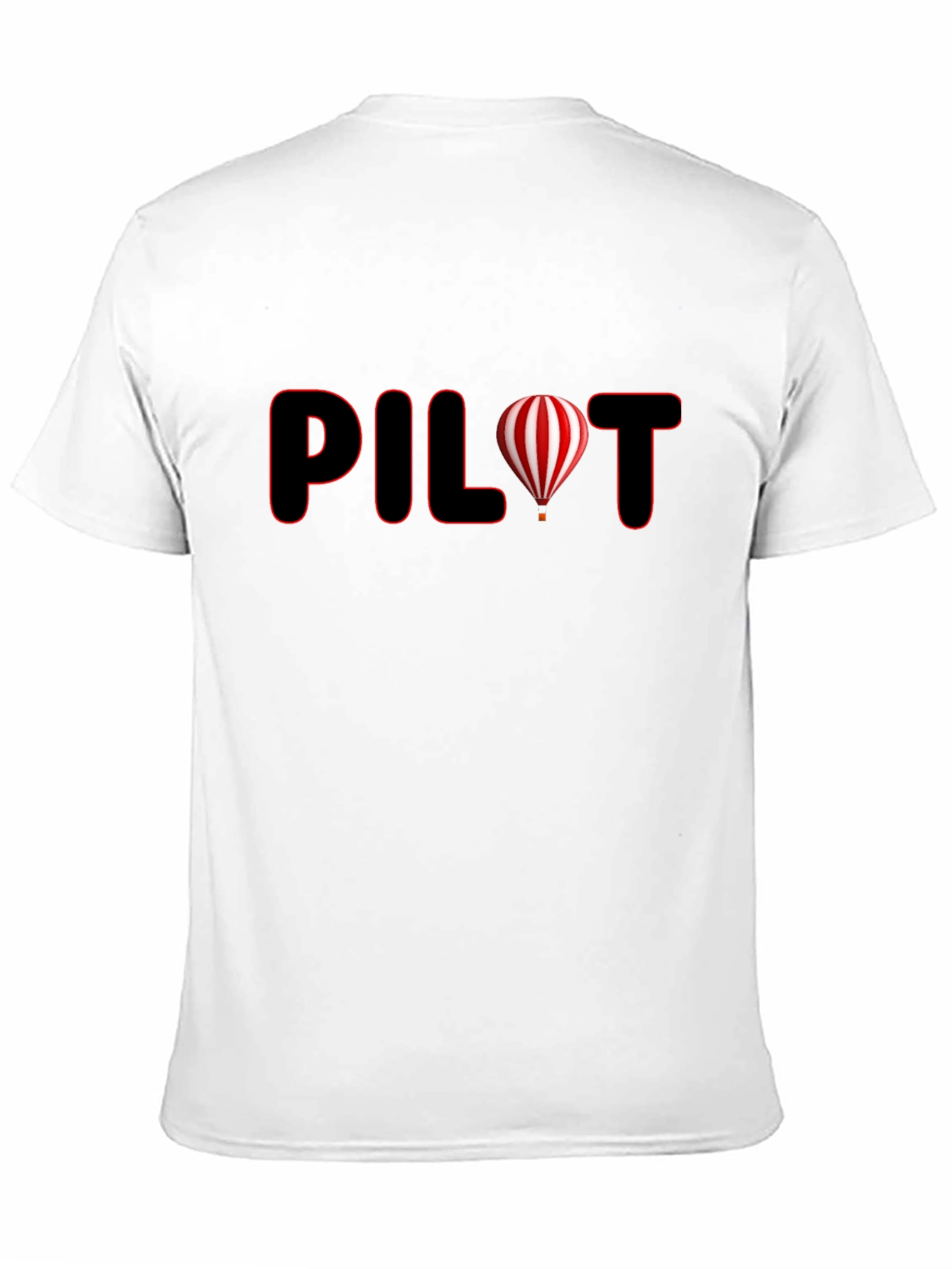 Black Pilot Hot Air Balloon Graphic Tee - Black view 11