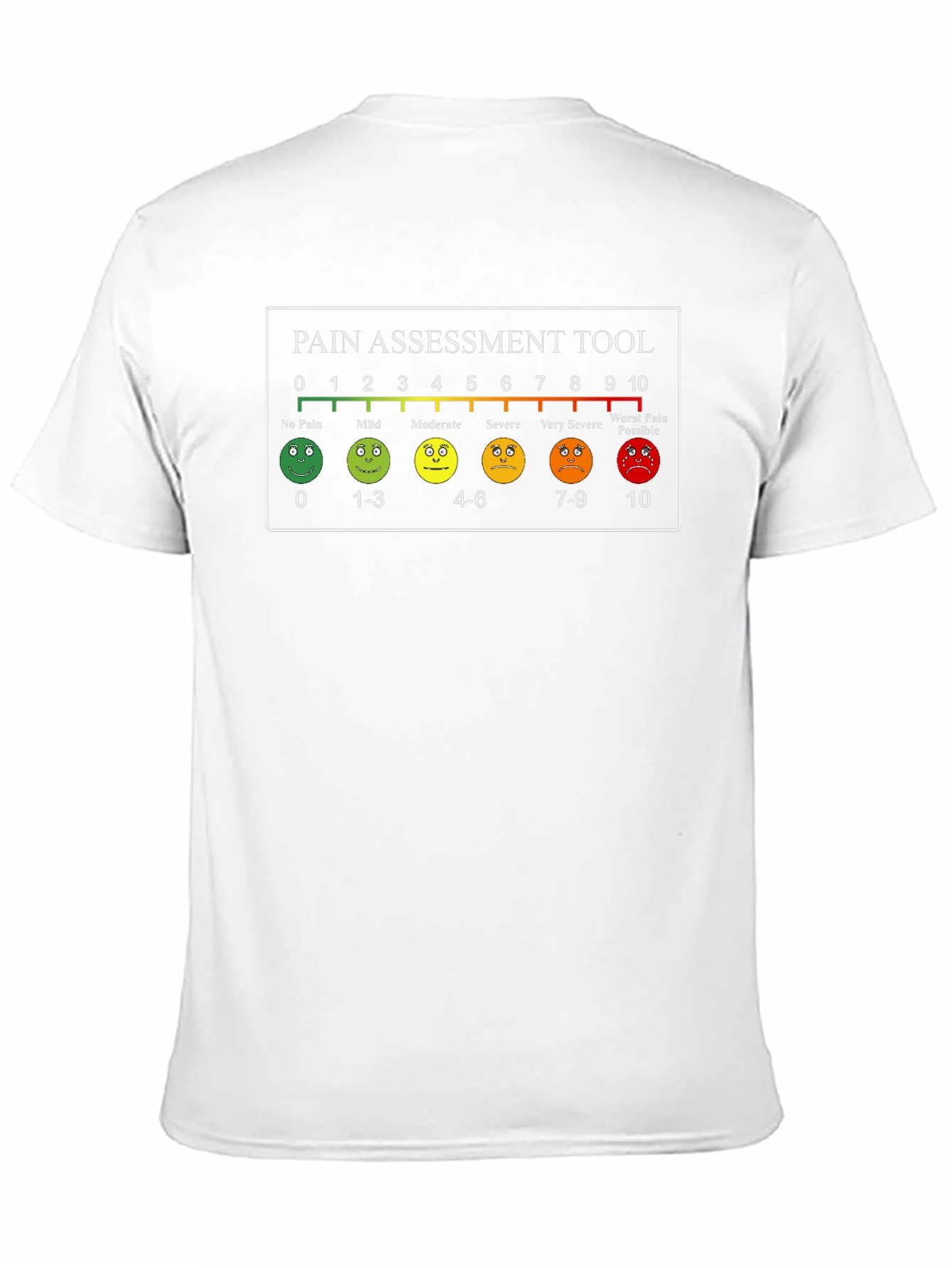 Black Pain Assessment Tool T-Shirt Medical Doctor Nurse Funny Tee view 11