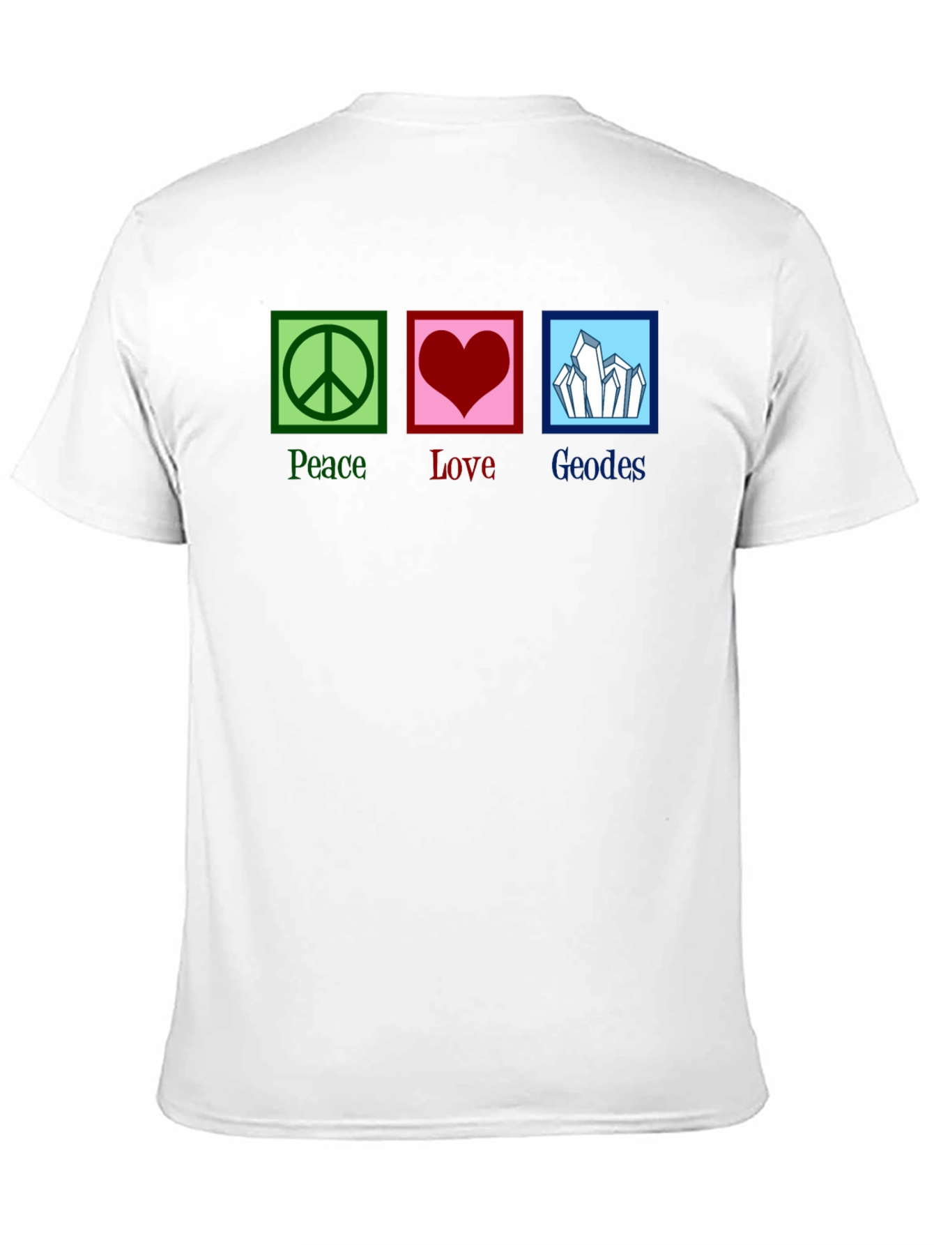 Black Peace Love Geodes Graphic Tee - Unisex Black T-Shirt view 11