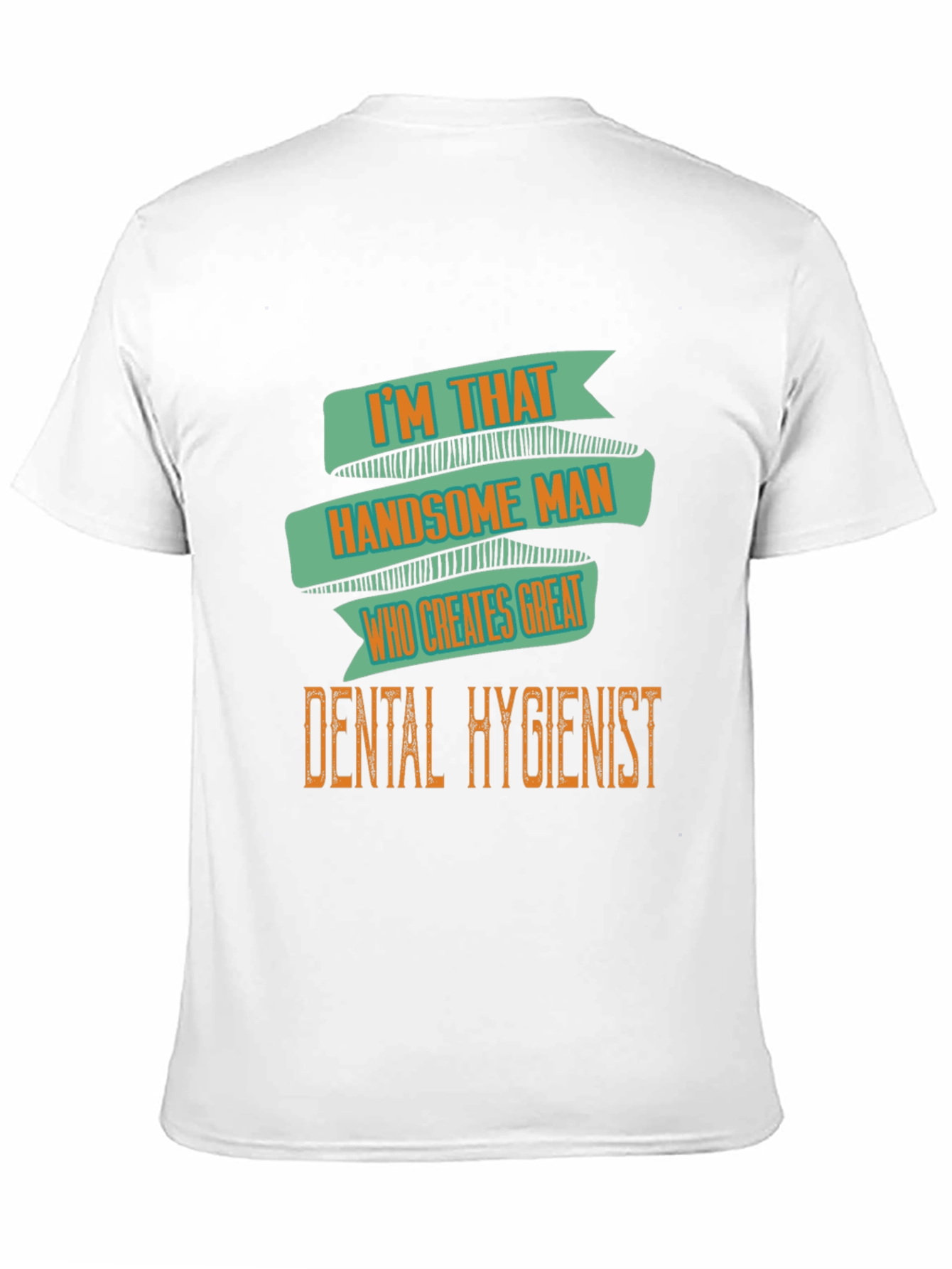 Black Handsome Dental Hygienist Men's Black T-Shirt view 11