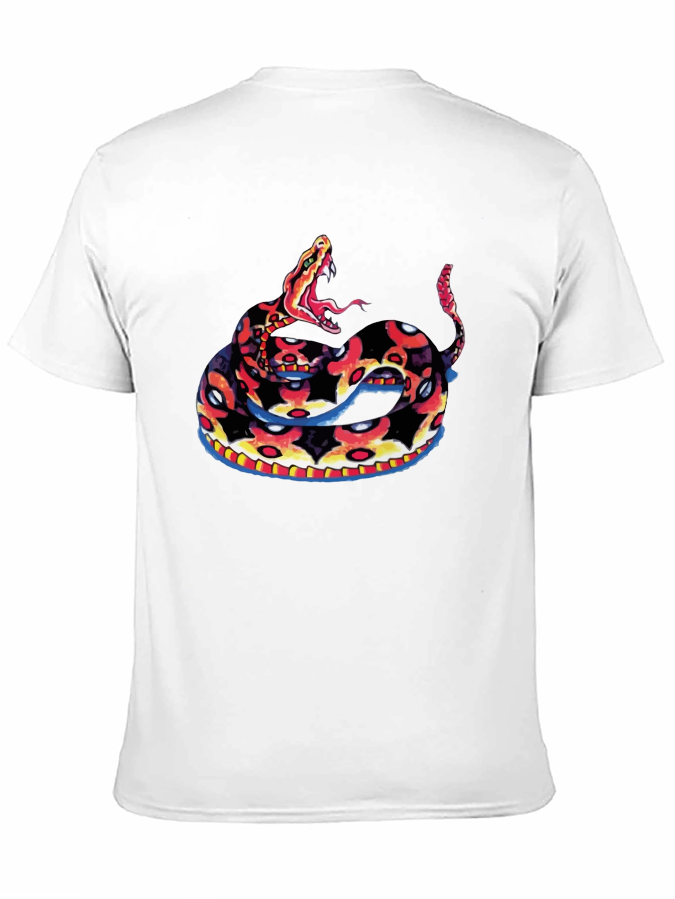 Black Black Tee with Rattlesnake Design view 11