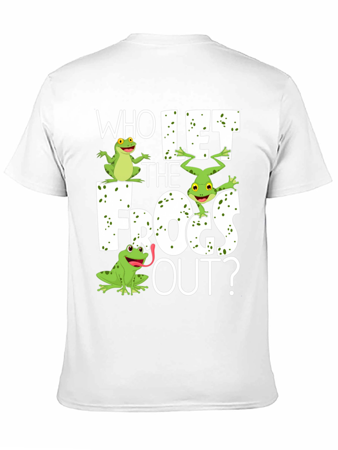 Black Who Let the Frogs Out? T-Shirt view 11