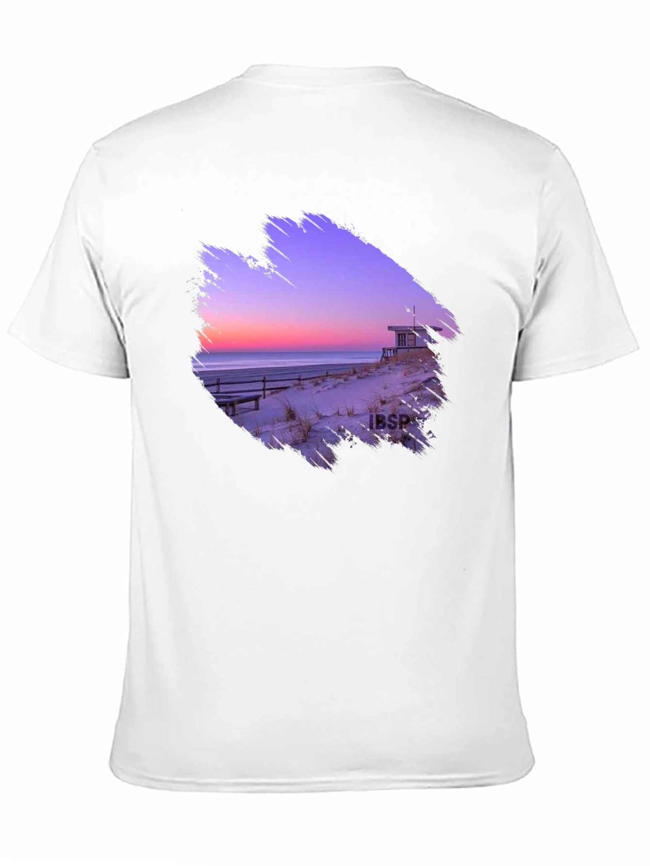 Black Sunset Beach Graphic Tee - Men's Black T-Shirt view 11