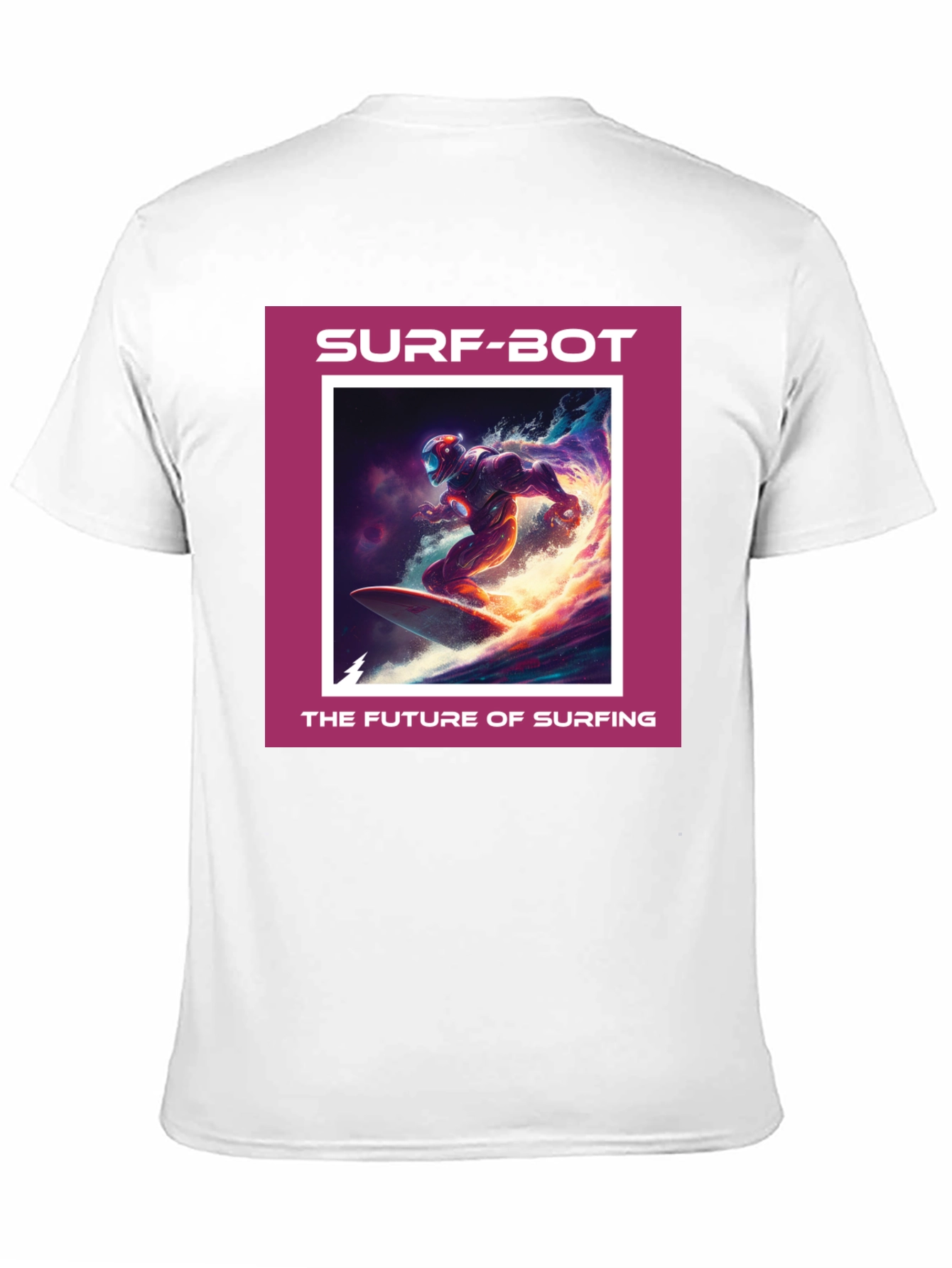 Black Surf-Bot Future Surfing Black T-Shirt view 11