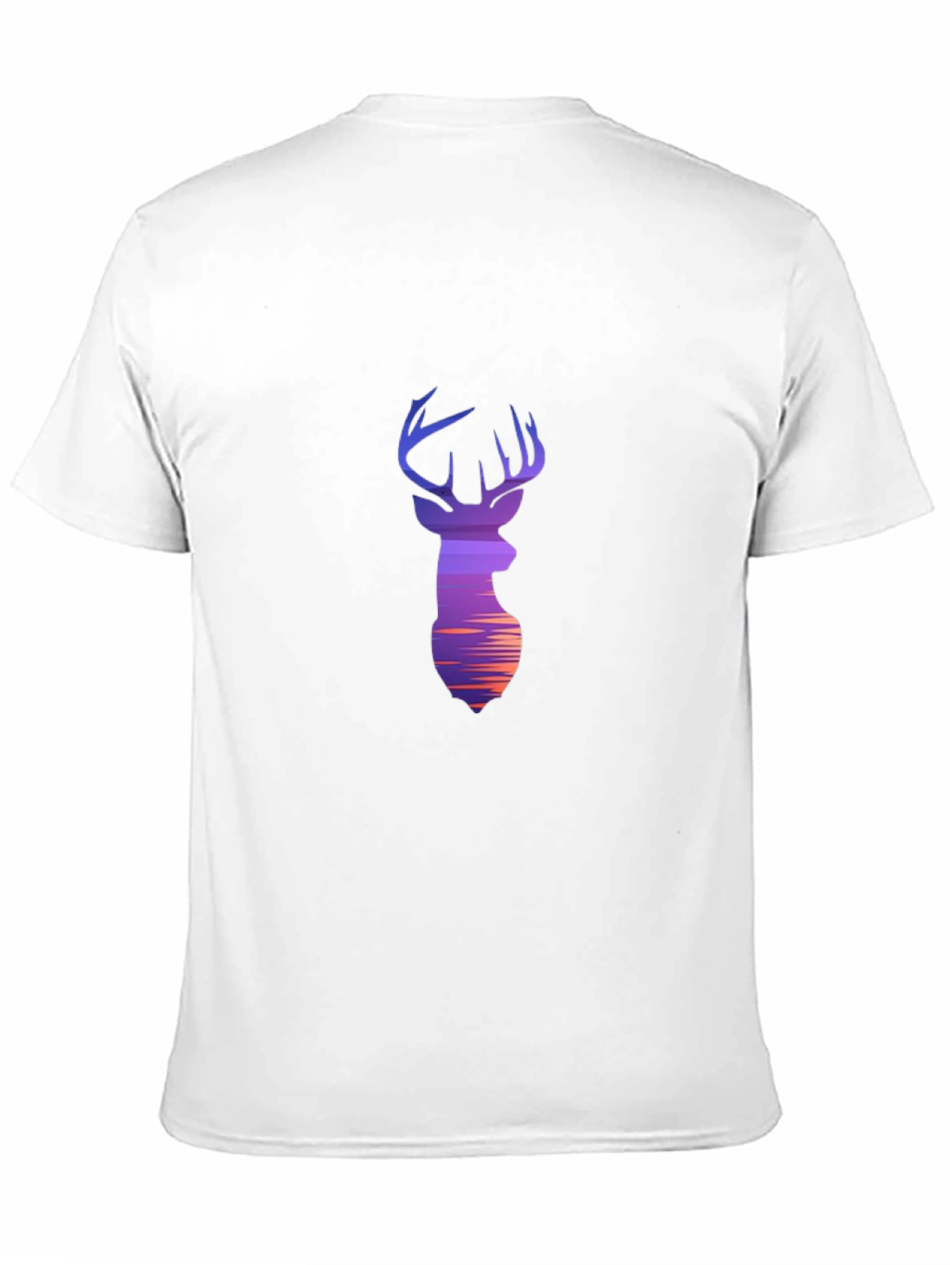 Black Deer Silhouette Graphic Black T-Shirt view 11