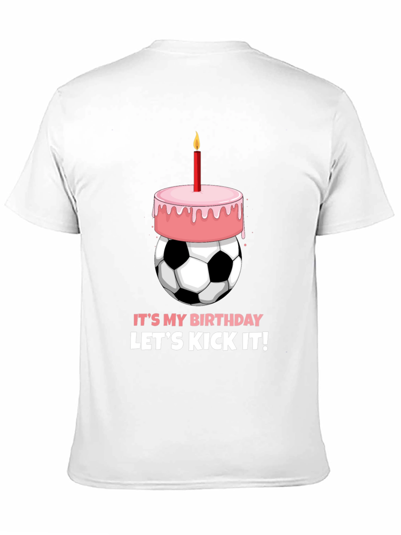 Black Birthday Soccer Ball Cake T-Shirt view 11