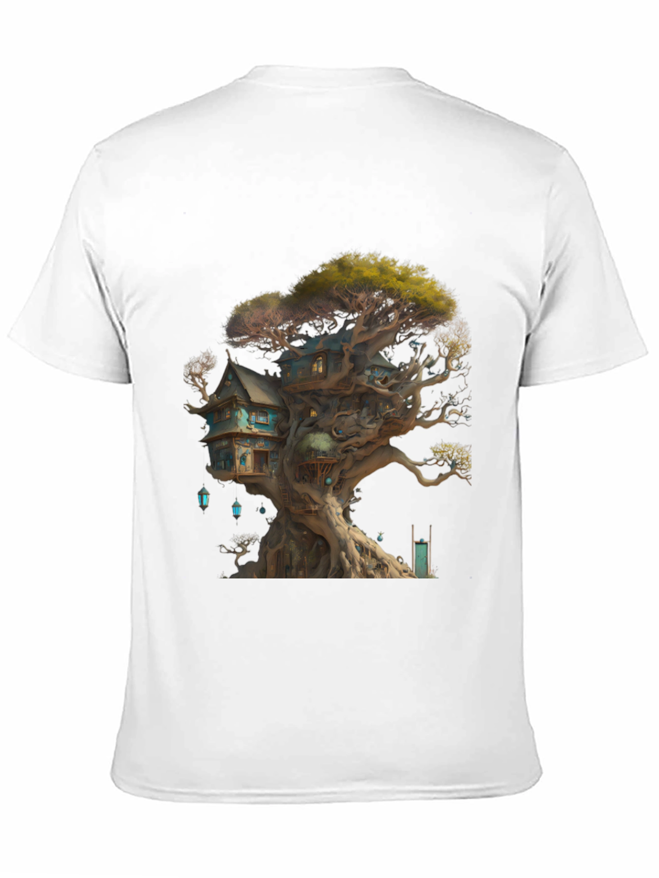 Black Enchanted Treehouse Graphic T-Shirt view 11