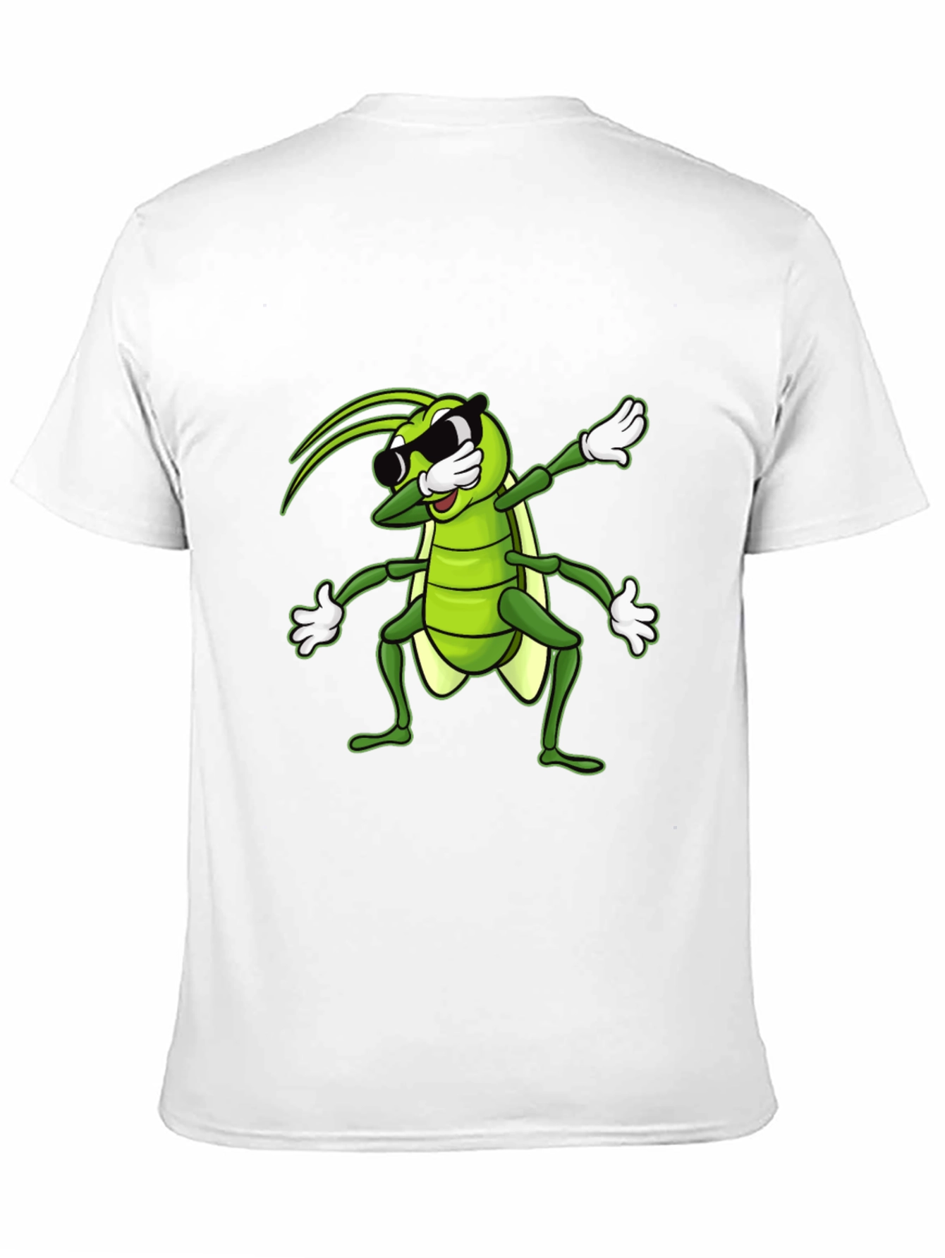 Black Dabbing Grasshopper Graphic Tee - Cool Bug T-Shirt view 11