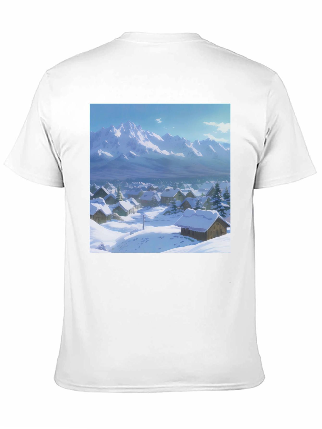 Black Winter Village Graphic Tee view 11