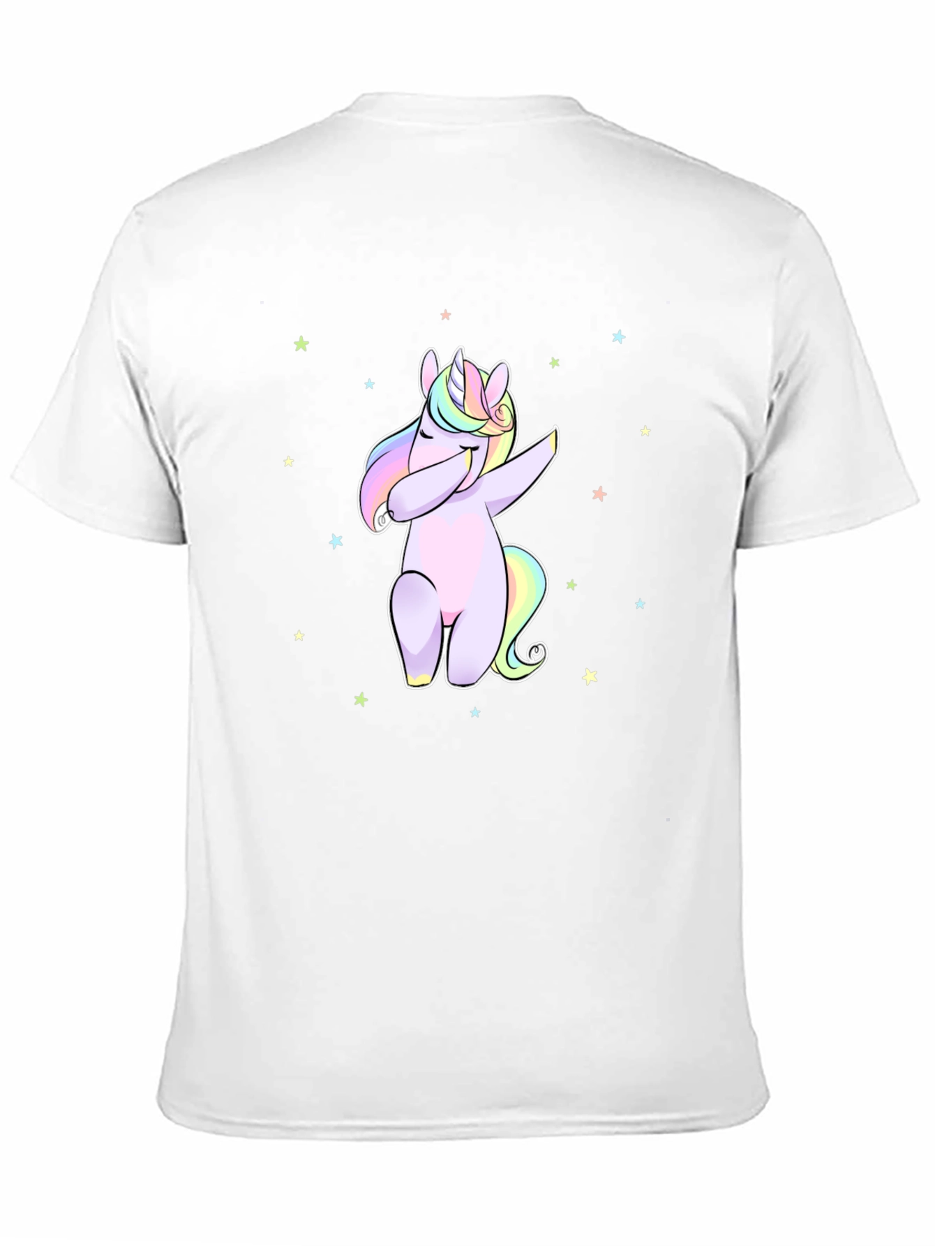 Black Dabbing Unicorn Graphic Tee - Men's Black T-Shirt view 11