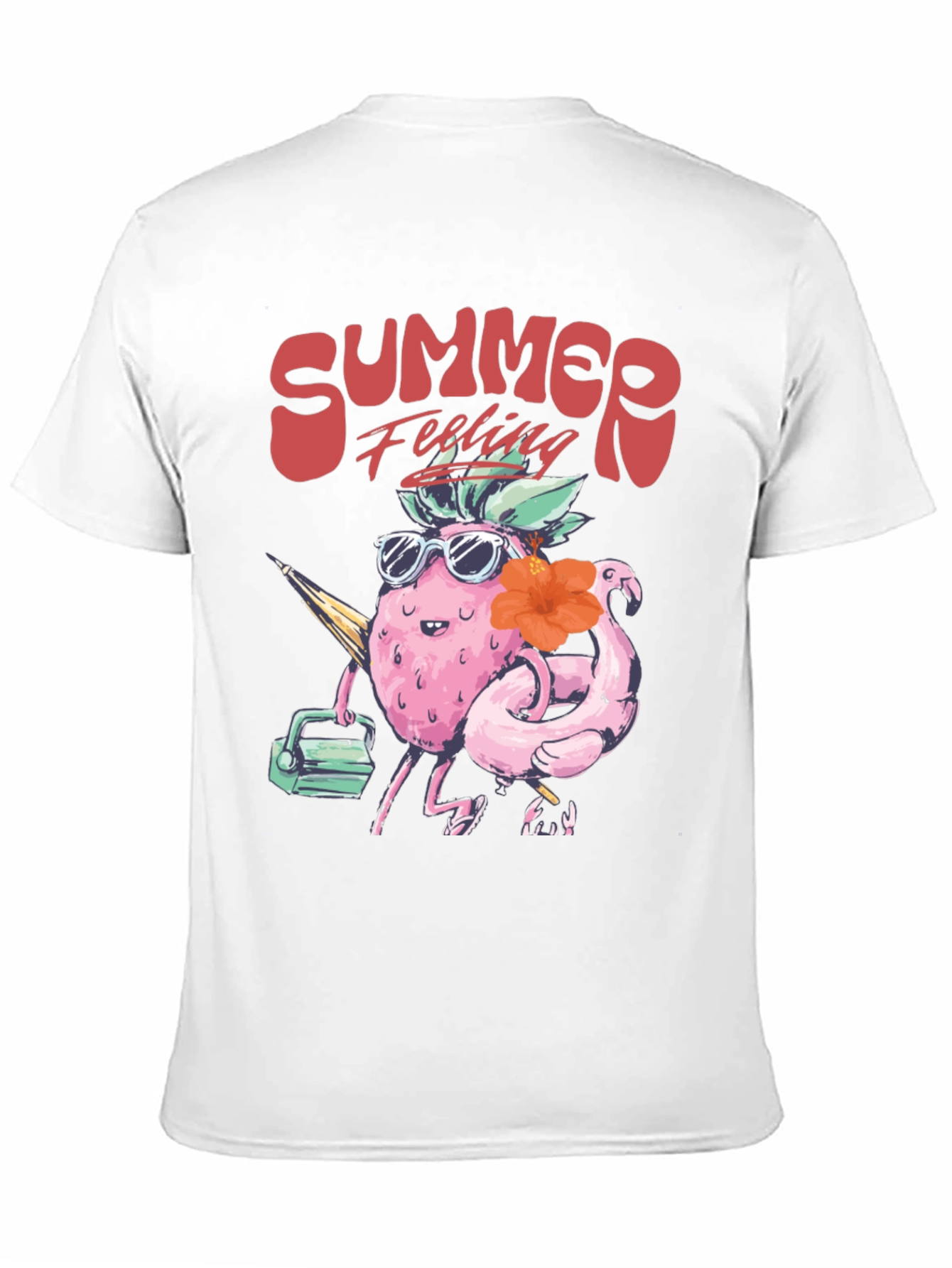 Black Summer Feeling T-Shirt - Tropical Fruit Design view 11