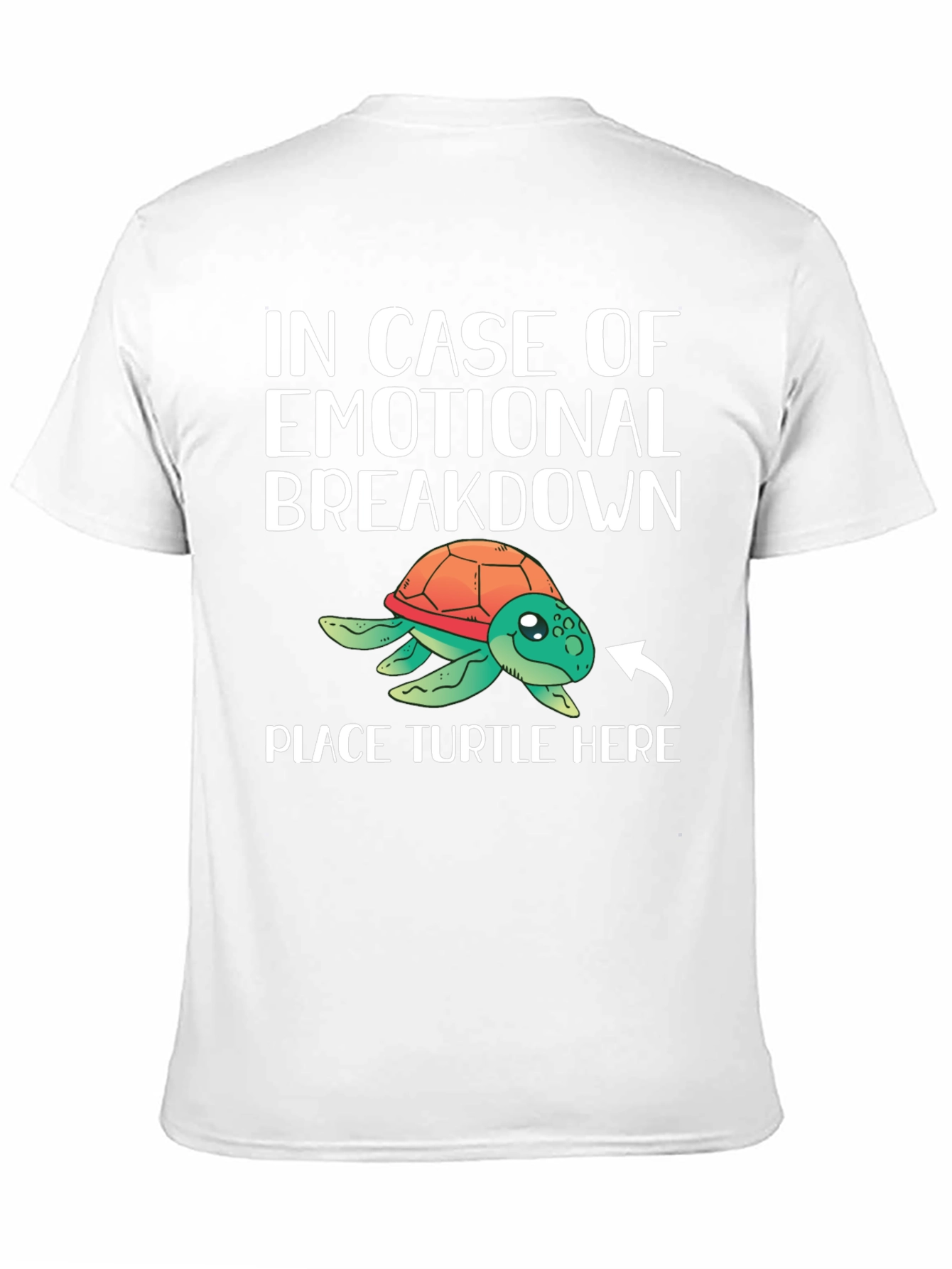 Black Emotional Support Turtle T-Shirt view 11