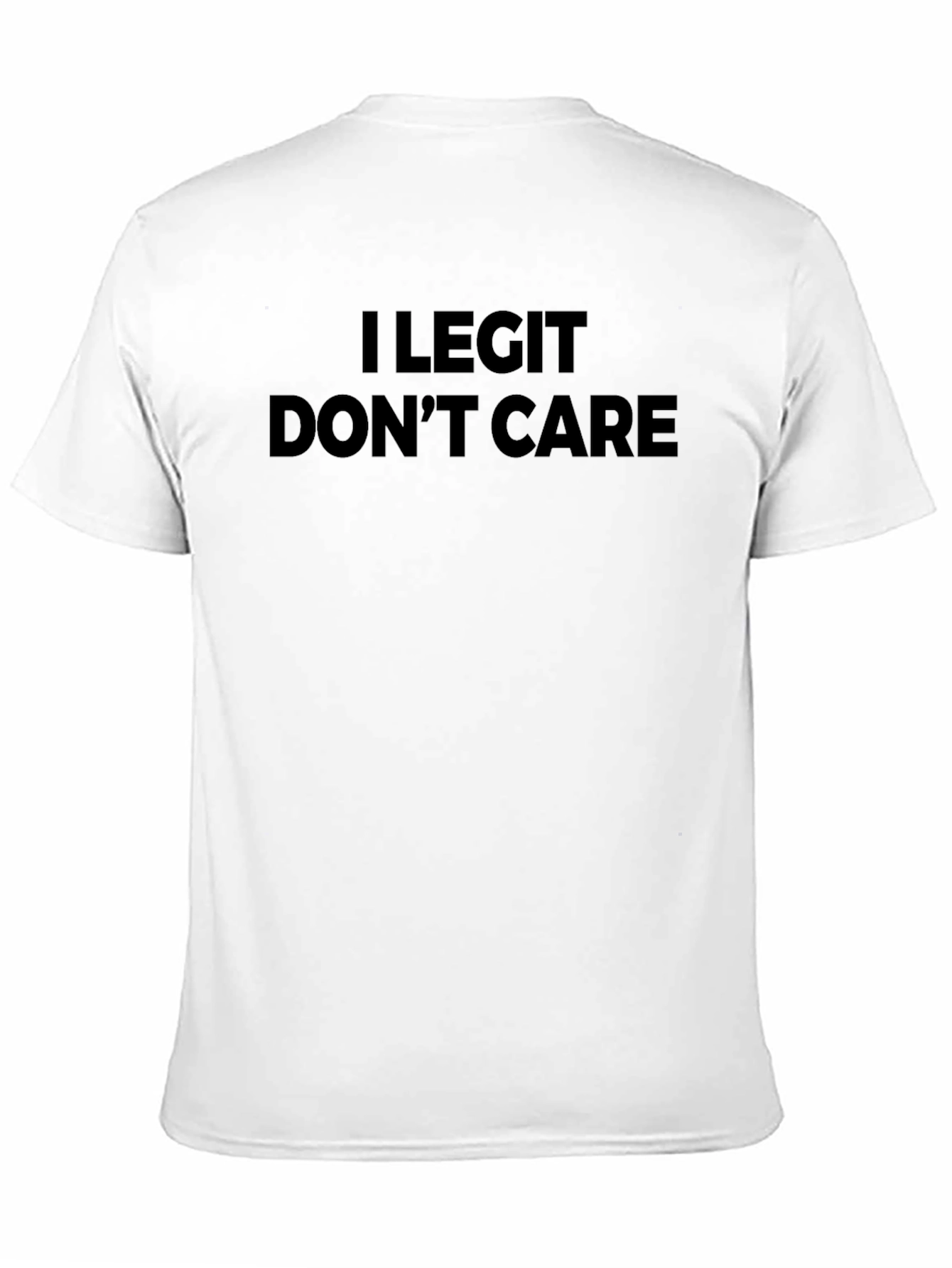 Black I Legit Don't Care Graphic Tee - Black Unisex T-Shirt view 11