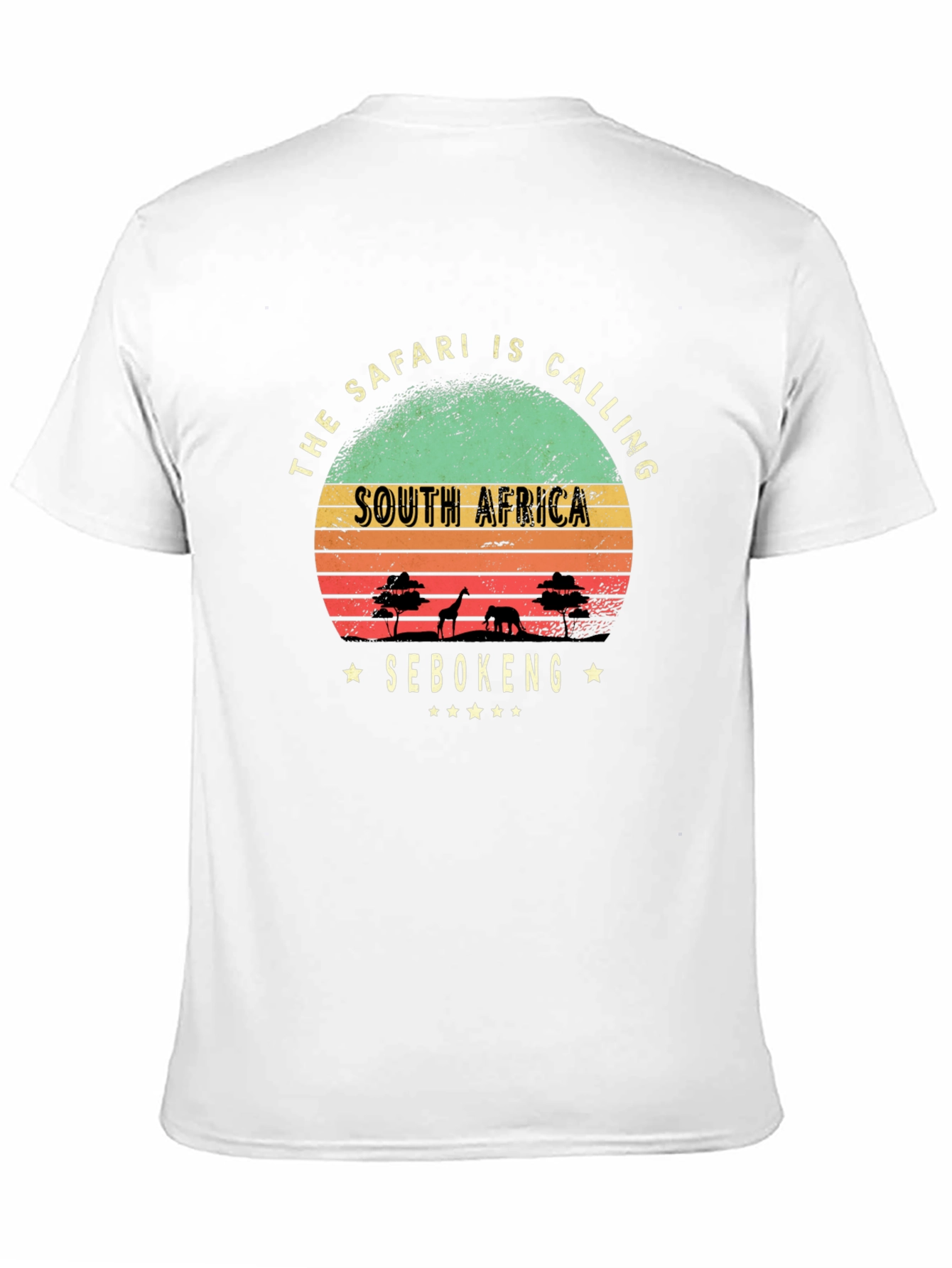 Black Safari Calling South Africa T-Shirt view 11