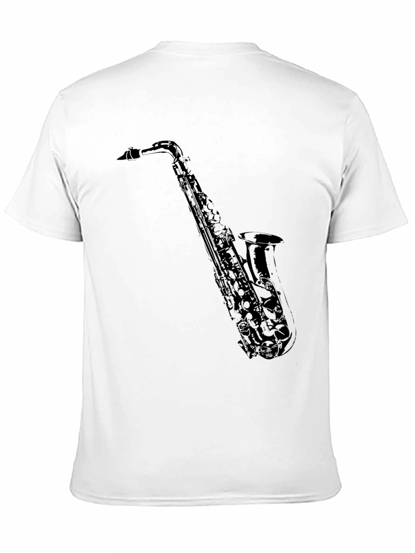 Black Saxophone Graphic Tee - Music Lover T-Shirt view 11