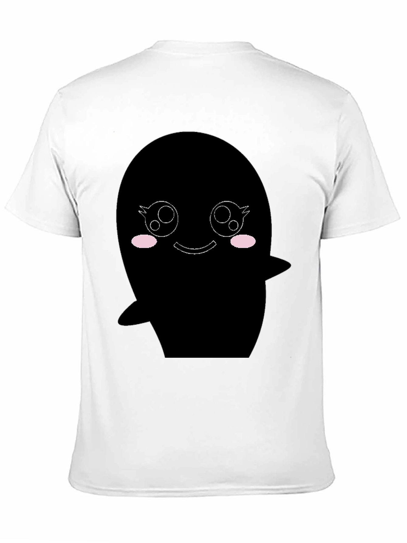 Black Kawaii Ghost Graphic Black T-Shirt view 11